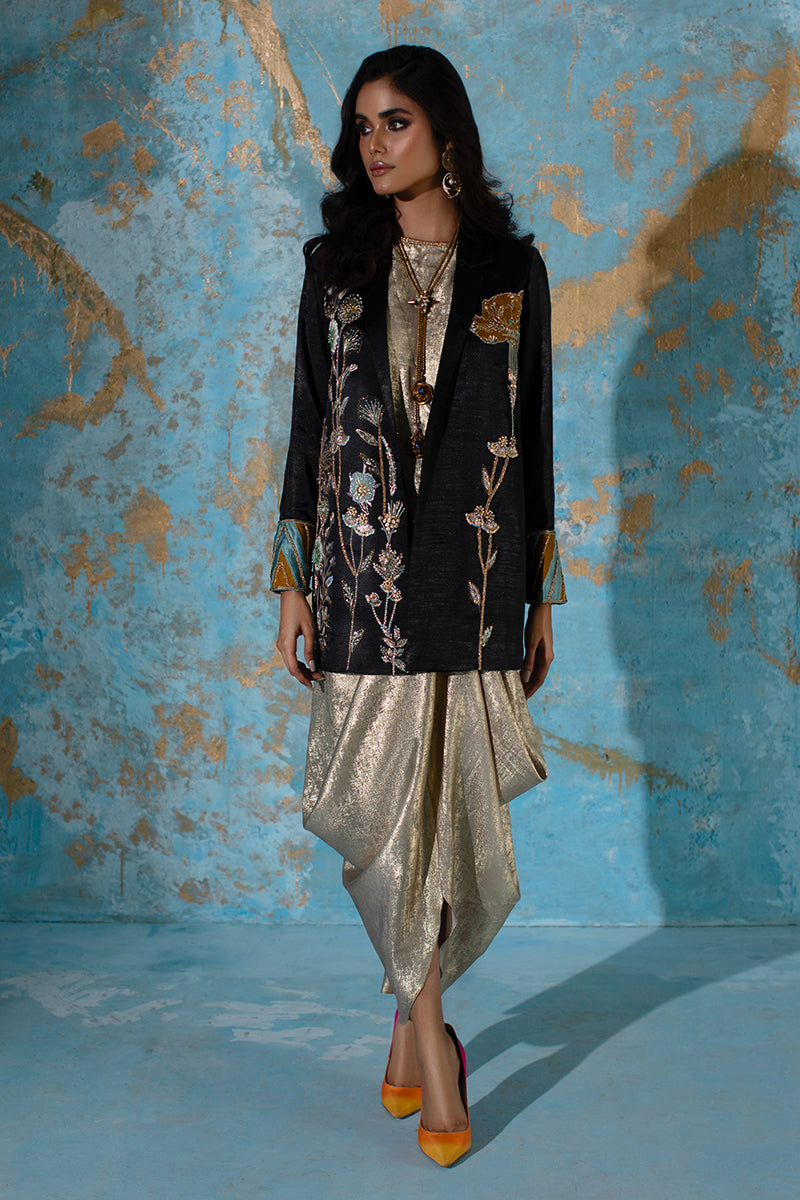 Wardha Saleem | Luxury Pret Fusion Wear | NOVA LUX - JACKET - by - Libasekhas UK - Registered Vendor of : Wardha Saleem - 100% Original Designer Dresss