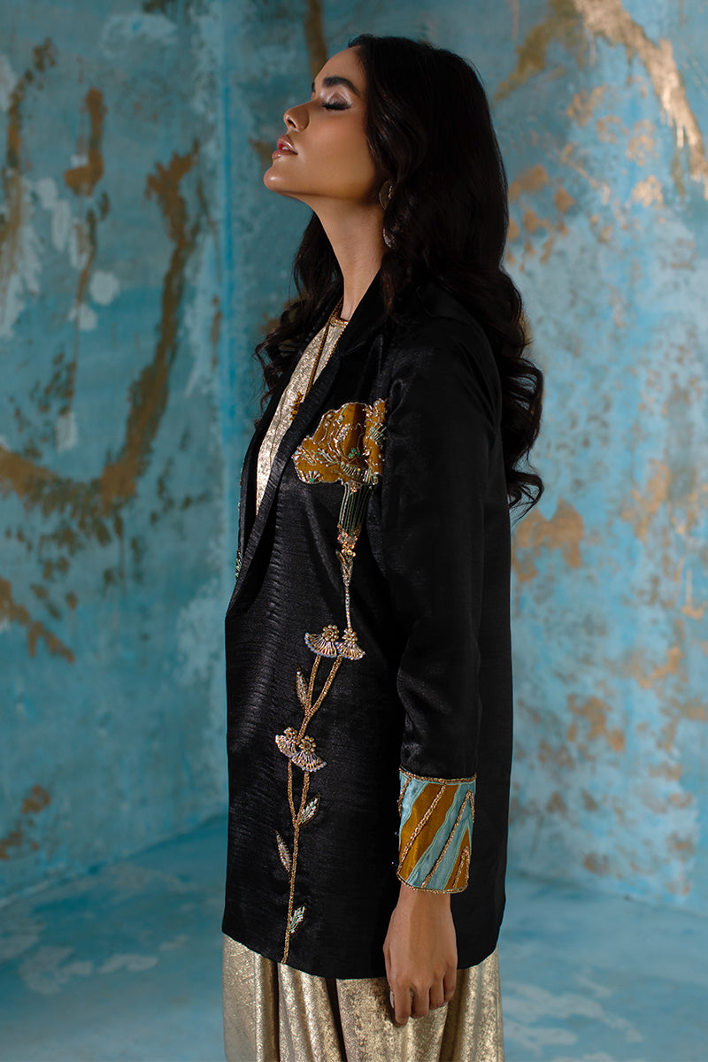 Wardha Saleem | Luxury Pret Fusion Wear | NOVA LUX - JACKET - by - Libasekhas UK - Registered Vendor of : Wardha Saleem - 100% Original Designer Dresss