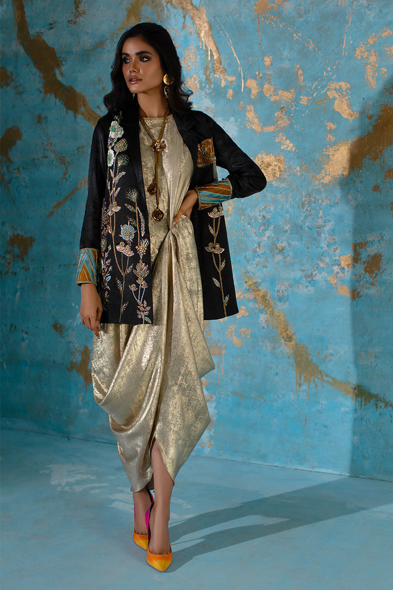 Wardha Saleem | Luxury Pret Fusion Wear | NOVA LUX - JACKET - by - Libasekhas UK - Registered Vendor of : Wardha Saleem - 100% Original Designer Dresss