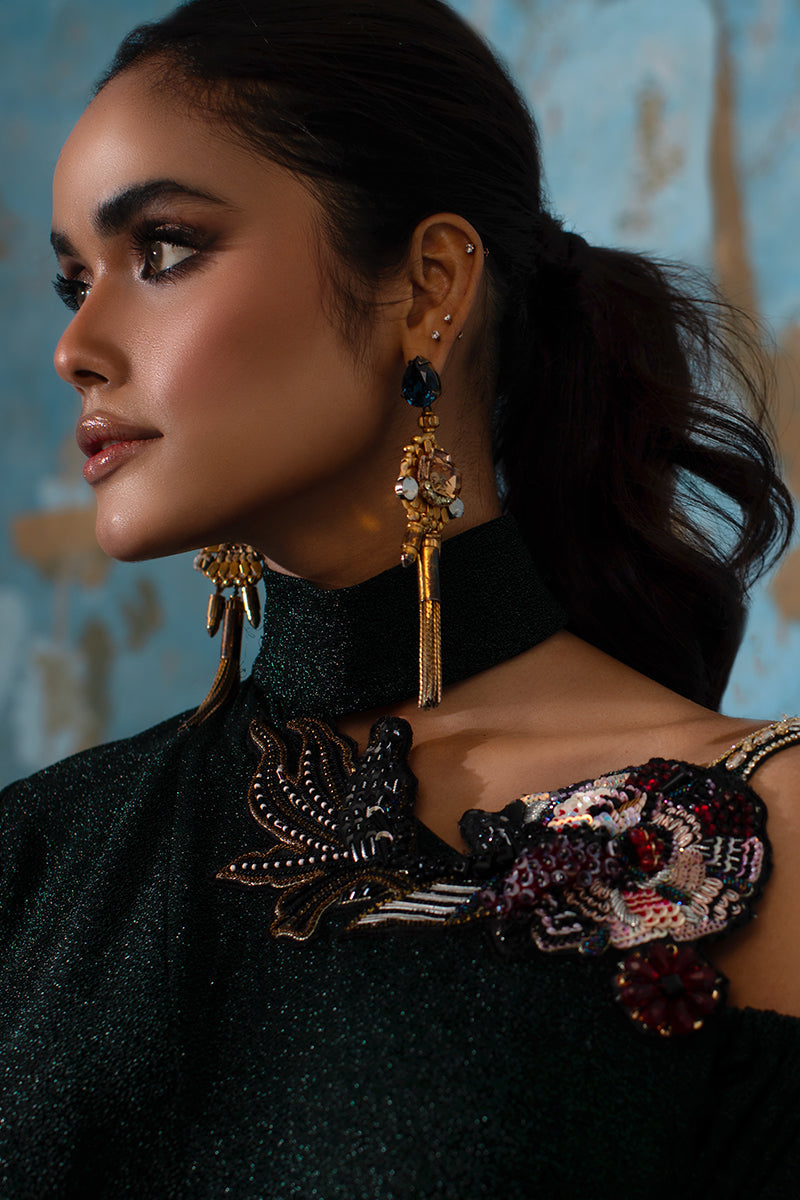 Wardha Saleem | Luxury Pret Fusion Wear | IVY - FORMAL DRAPE - by - Libasekhas UK - Registered Vendor of : Wardha Saleem - 100% Original Designer Dresss