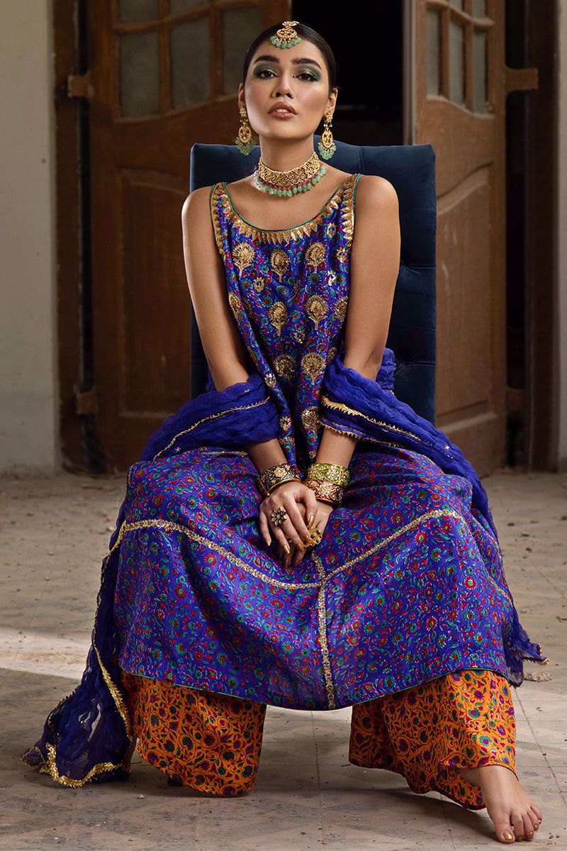 The Pink Tree Company | Wedding Wear | COBALT BLUE - by - Libasekhas UK - Registered Vendor of : The Pink Tree Company - 100% Original Designer Dresss