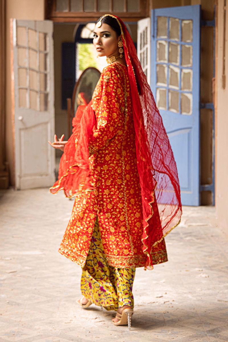 The Pink Tree Company | Wedding Wear | TANGERINE IN RED - by - Libasekhas UK - Registered Vendor of : The Pink Tree Company - 100% Original Designer Dresss