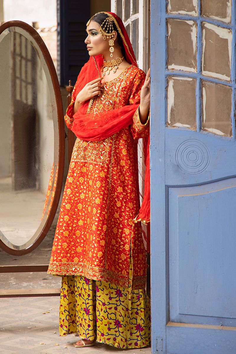 The Pink Tree Company | Wedding Wear | TANGERINE IN RED - by - Libasekhas UK - Registered Vendor of : The Pink Tree Company - 100% Original Designer Dresss