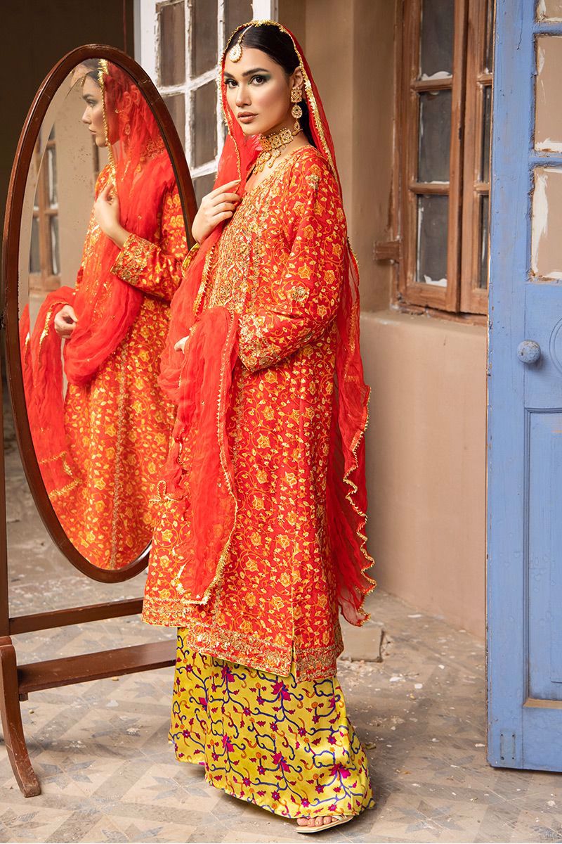The Pink Tree Company | Wedding Wear | TANGERINE IN RED - by - Libasekhas UK - Registered Vendor of : The Pink Tree Company - 100% Original Designer Dresss