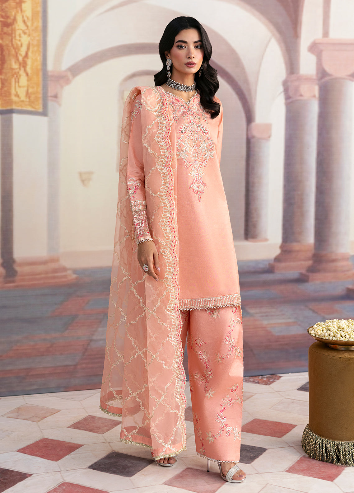 Sahane | There She Glows  | TSG-06 Petal - There She Glows - by - Libasekhas UK - Registered Vendor of : Sahane - 100% Original Designer Dresss