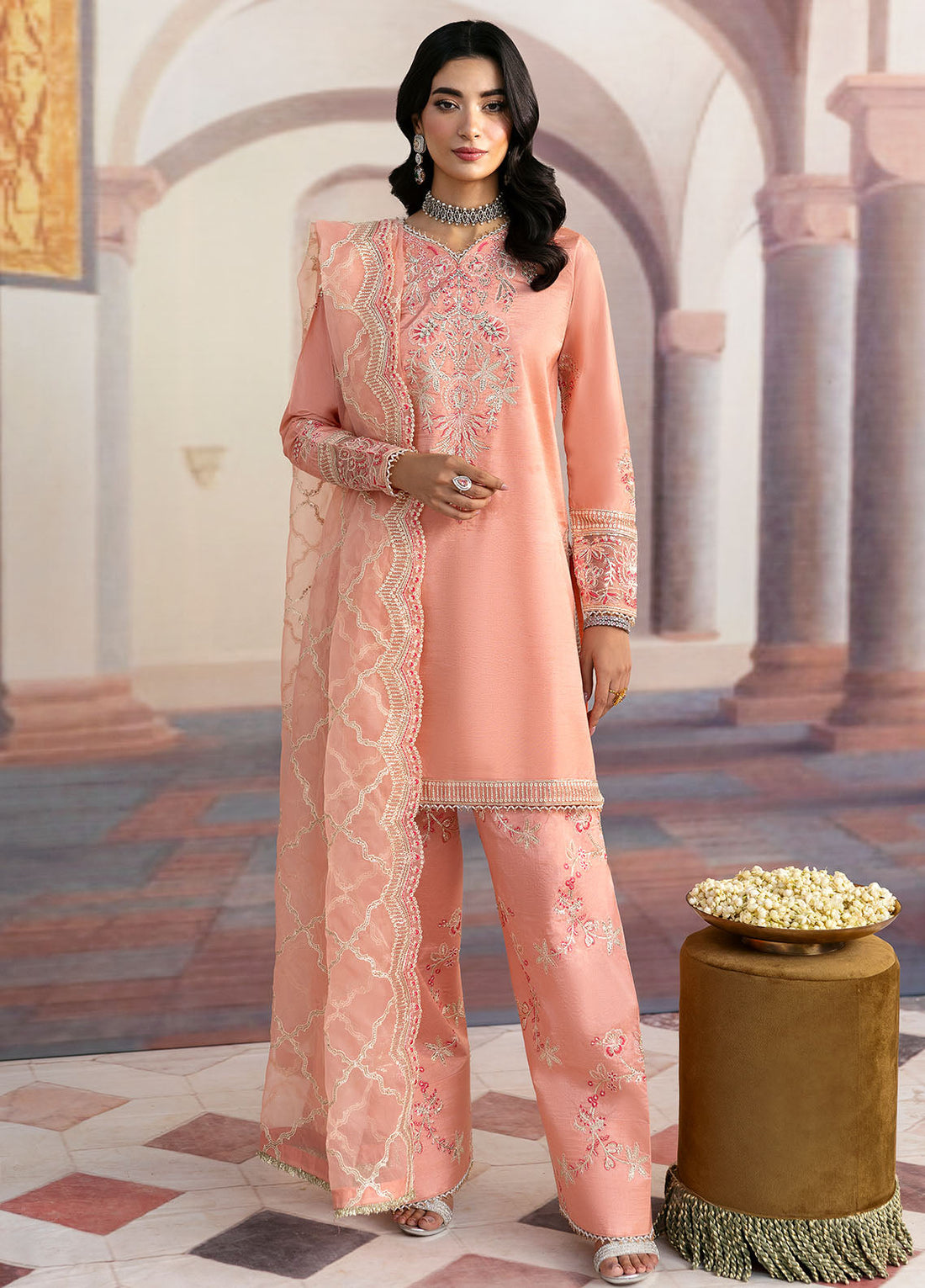 Sahane | There She Glows  | TSG-06 Petal - There She Glows - by - Libasekhas UK - Registered Vendor of : Sahane - 100% Original Designer Dresss