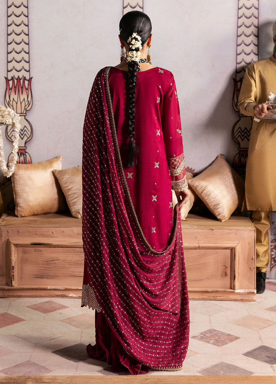 Sahane | There She Glows  | TSG-07 Merlot - by - Libasekhas UK - Registered Vendor of : Sahane - 100% Original Designer Dresss