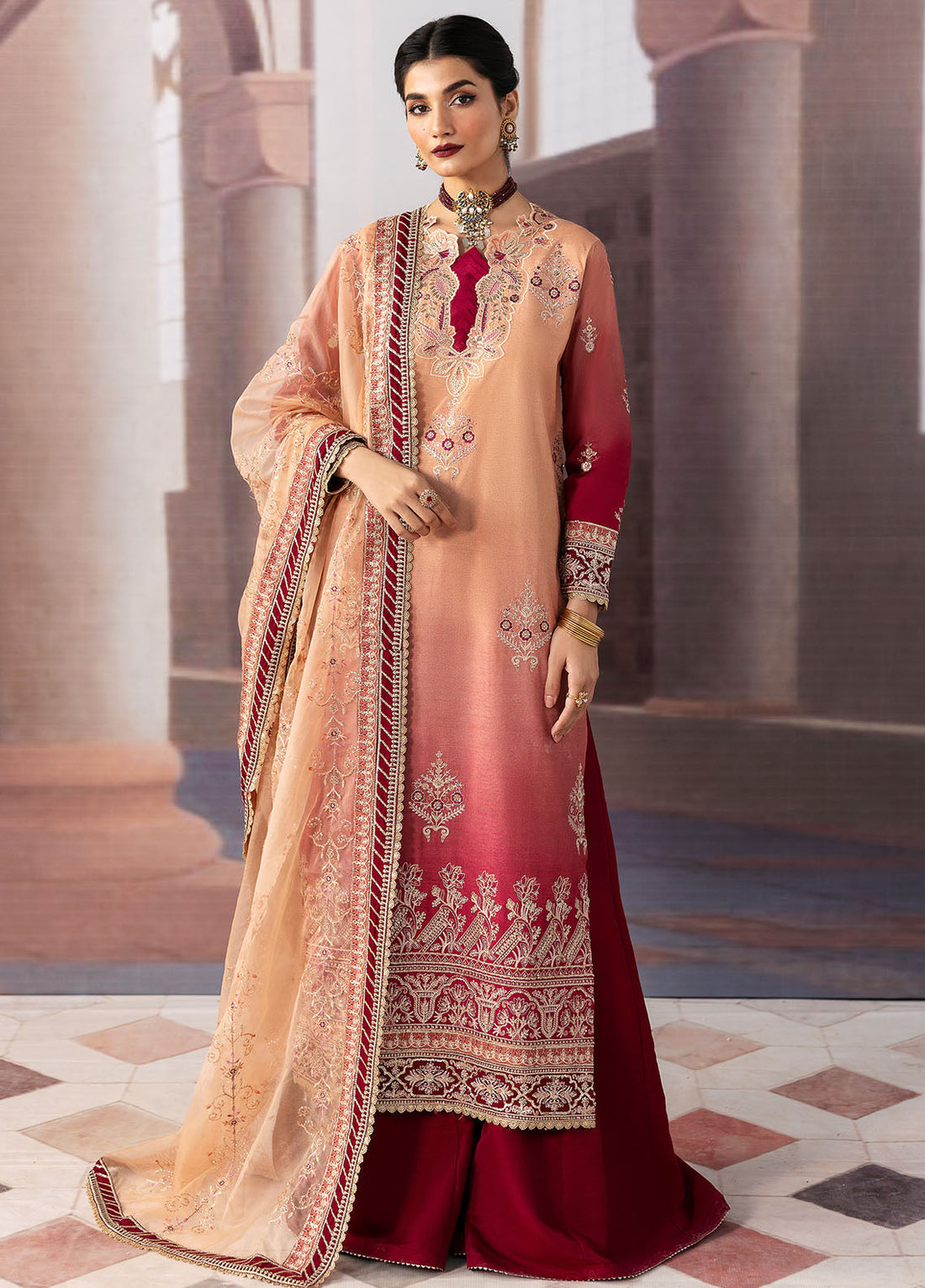 Sahane | There She Glows  | TSG-08 Ember - by - Libasekhas UK - Registered Vendor of : Sahane - 100% Original Designer Dresss