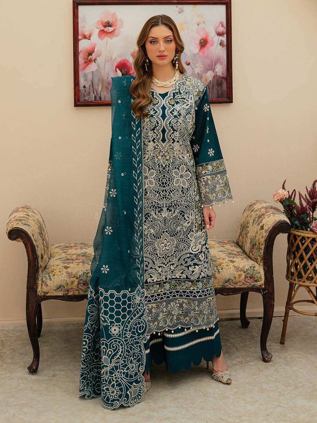 Mahnur | Allenura Luxury Lawn 24 | TUSCANY - by - Libasekhas UK - Registered Vendor of : Mahnur - 100% Original Designer Dresss