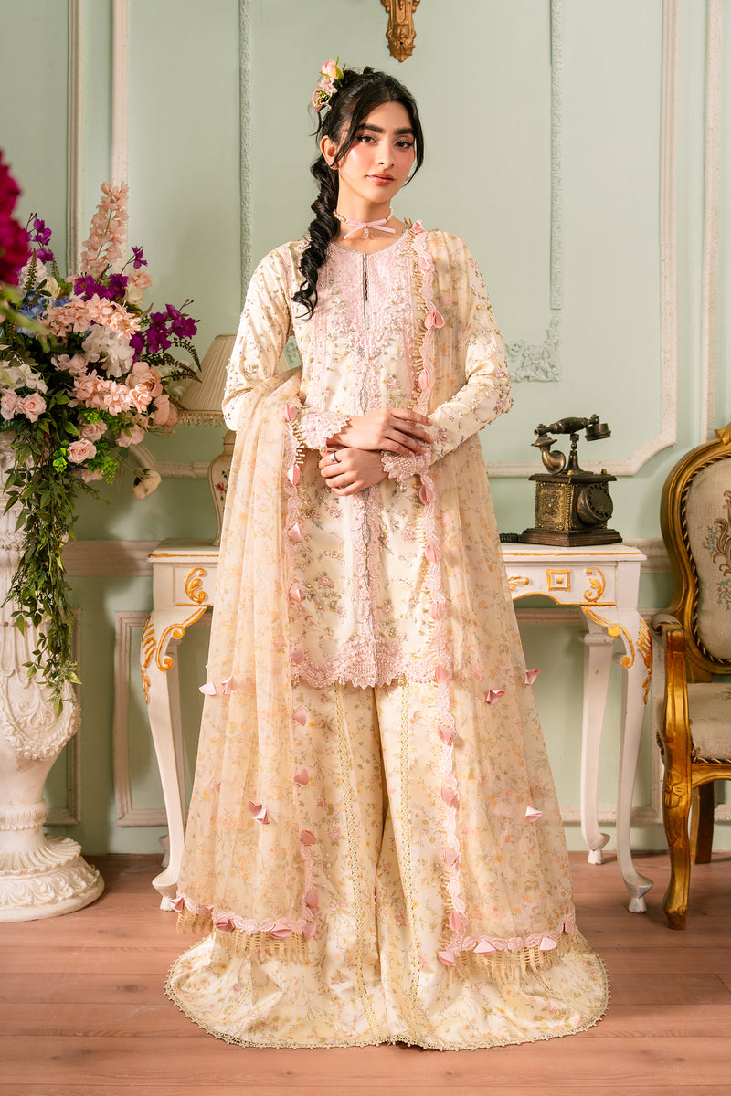 Qalamkar | Luxe Silk 26 | QSL-03 SOLENE - by Libasekhas UK - Registered Vendor of : Qalamkar - 100% Original Designer Dress