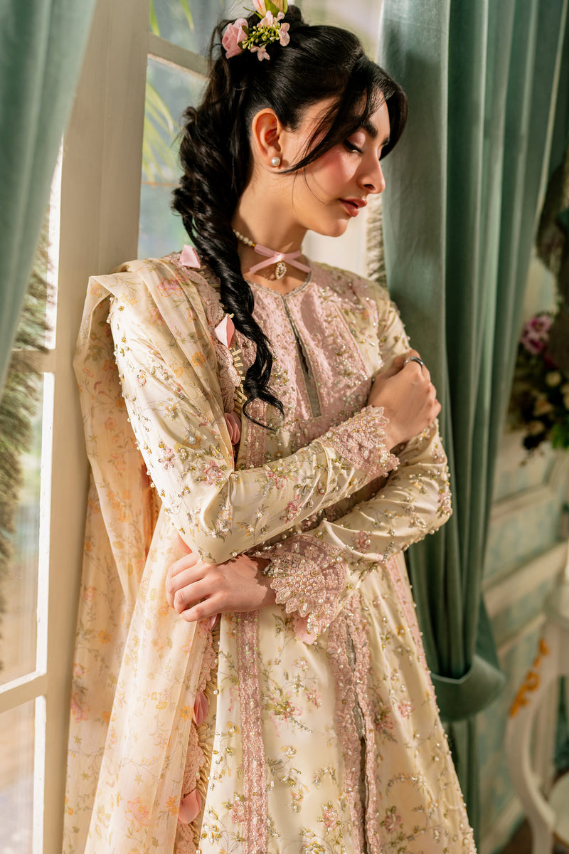 Qalamkar | Luxe Silk 26 | QSL-03 SOLENE - by Libasekhas UK - Registered Vendor of : Qalamkar - 100% Original Designer Dress
