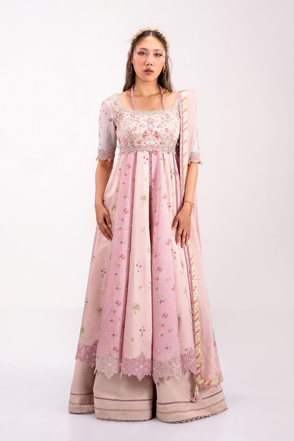 Qalamkar | Luxe Silk 26 | QSL-04 LARA - by Libasekhas UK - Registered Vendor of : Qalamkar - 100% Original Designer Dress