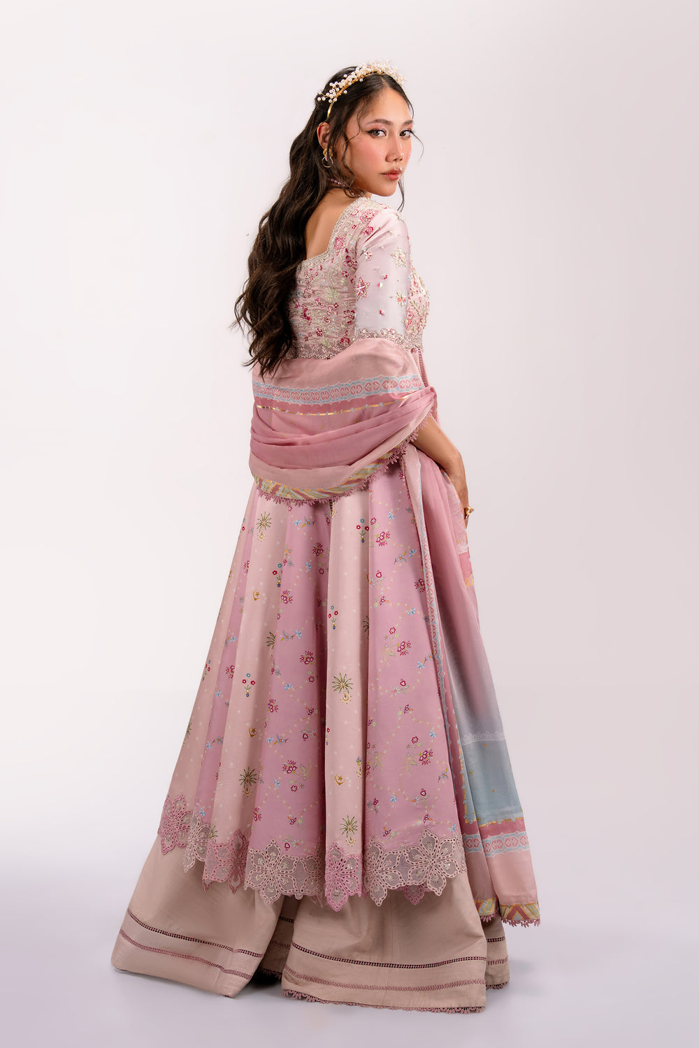 Qalamkar | Luxe Silk 26 | QSL-04 LARA - by Libasekhas UK - Registered Vendor of : Qalamkar - 100% Original Designer Dress