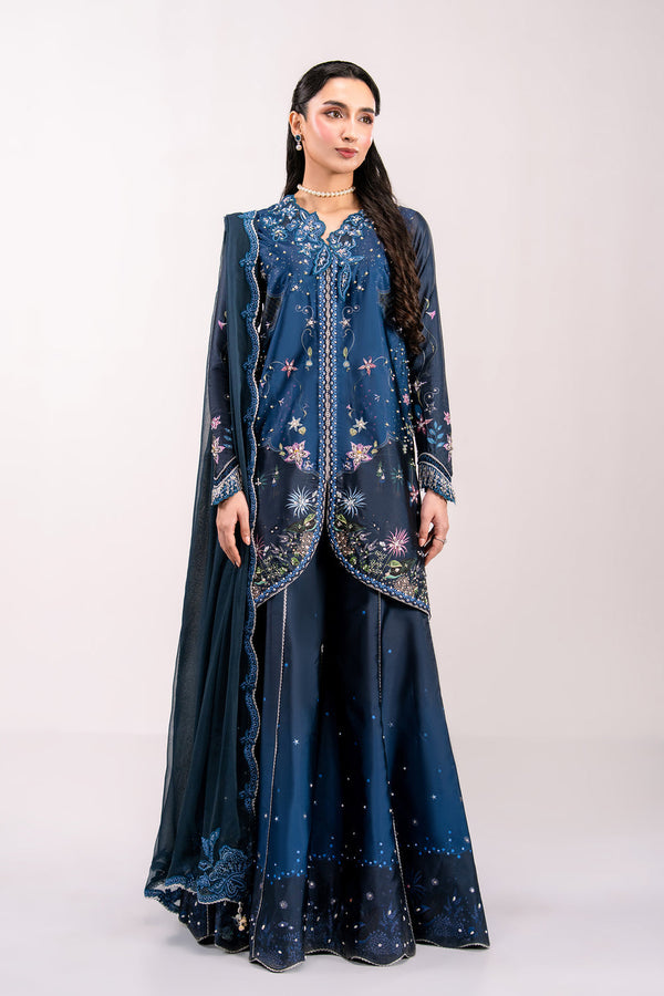 Qalamkar | Luxe Silk 26 | QSL-06 NERINA - by Libasekhas UK - Registered Vendor of : Qalamkar - 100% Original Designer Dress