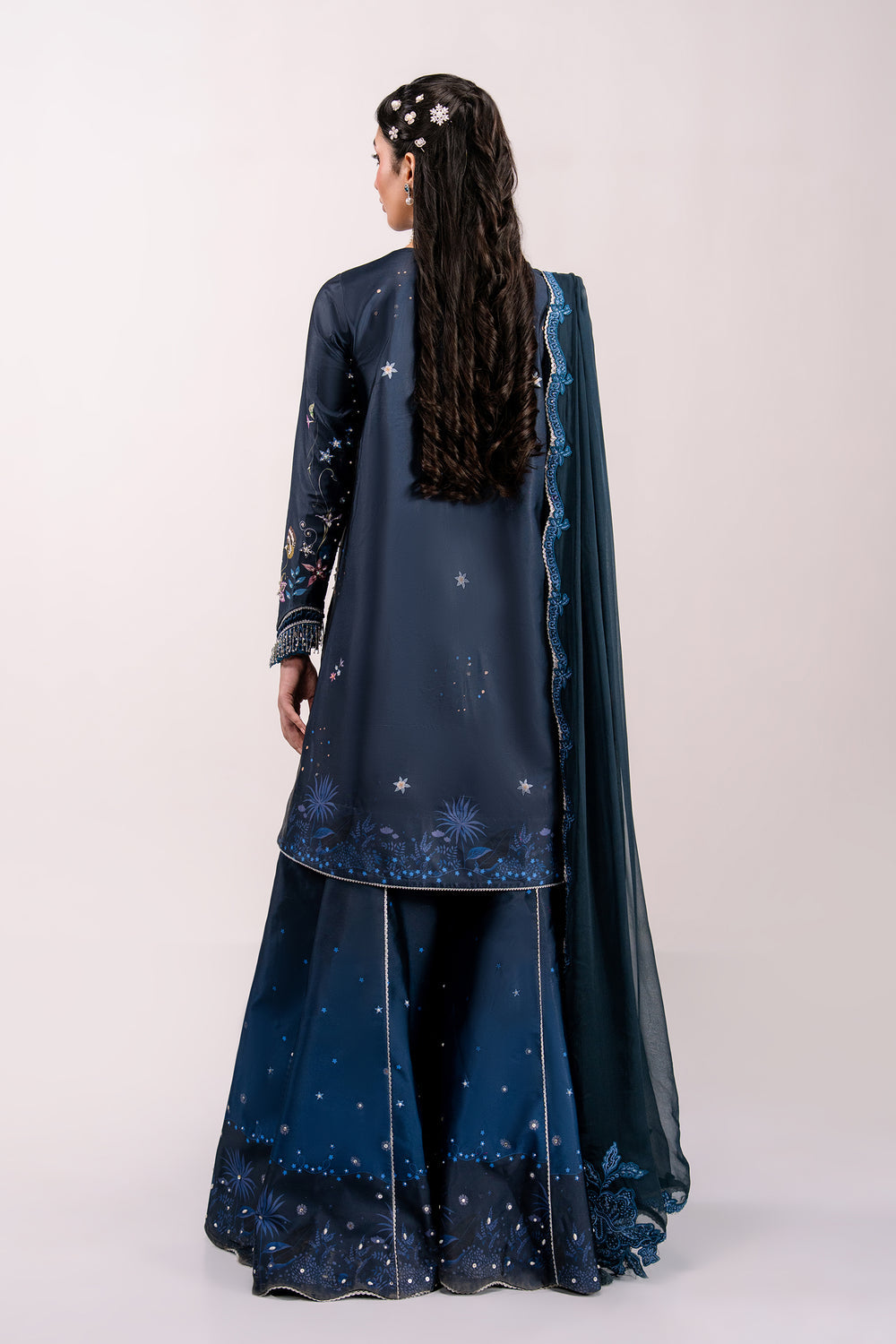 Qalamkar | Luxe Silk 26 | QSL-06 NERINA - by Libasekhas UK - Registered Vendor of : Qalamkar - 100% Original Designer Dress