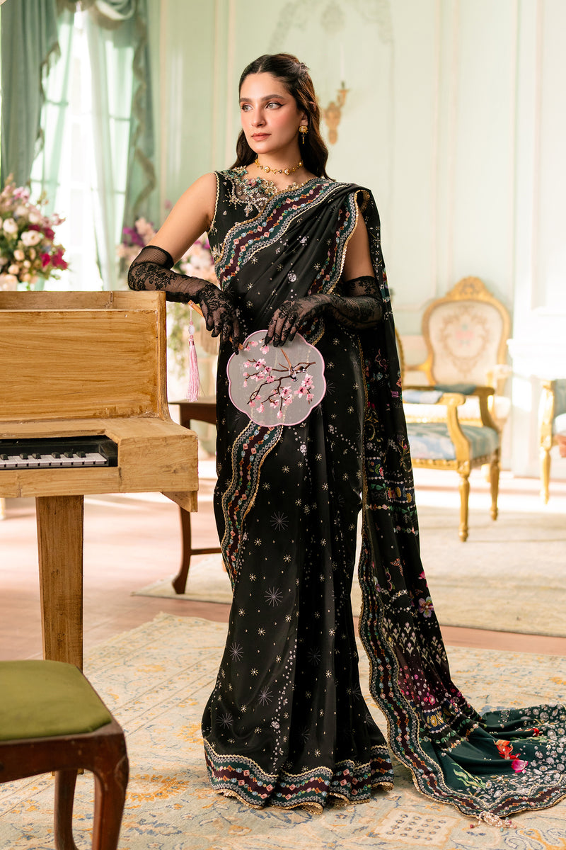 Qalamkar | Luxe Silk 26 | QSL-08 LINNEA - by Libasekhas UK - Registered Vendor of : Qalamkar - 100% Original Designer Dress