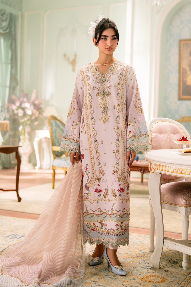 Qalamkar | Luxe Silk 26 | QSL-07 NOA - by Libasekhas UK - Registered Vendor of : Qalamkar - 100% Original Designer Dress