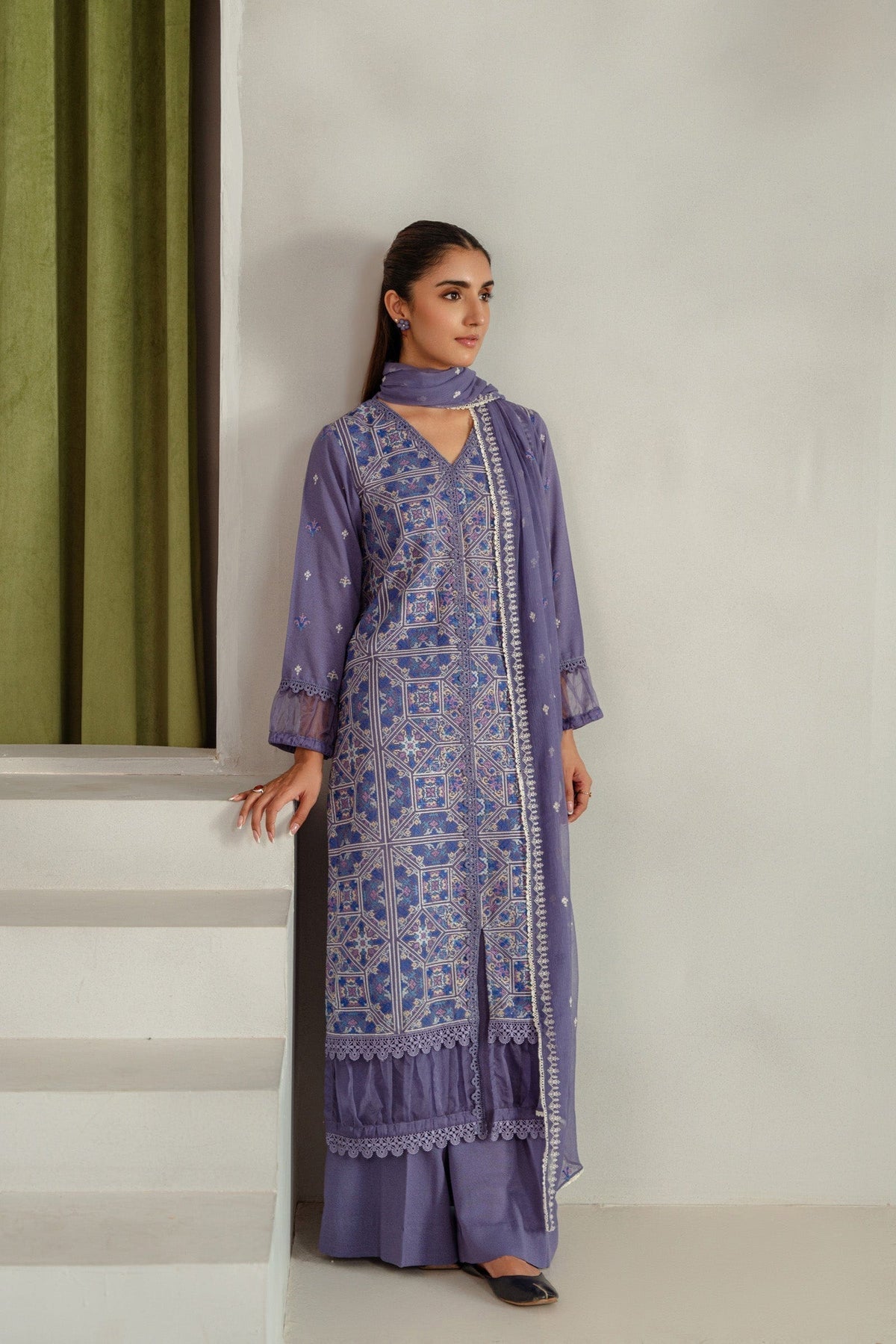 Taana Baana | Manzil Winter |  B3400A - by - Libasekhas UK - Registered Vendor of : Taana Baana - 100% Original Designer Dresss