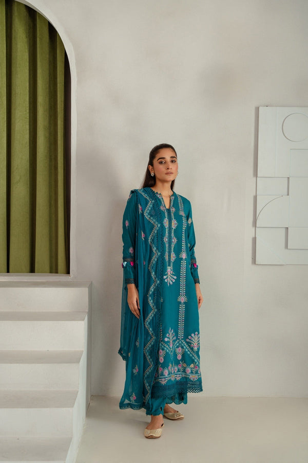 Taana Baana | Manzil Winter |  S3389B - by - Libasekhas UK - Registered Vendor of : Taana Baana - 100% Original Designer Dresss