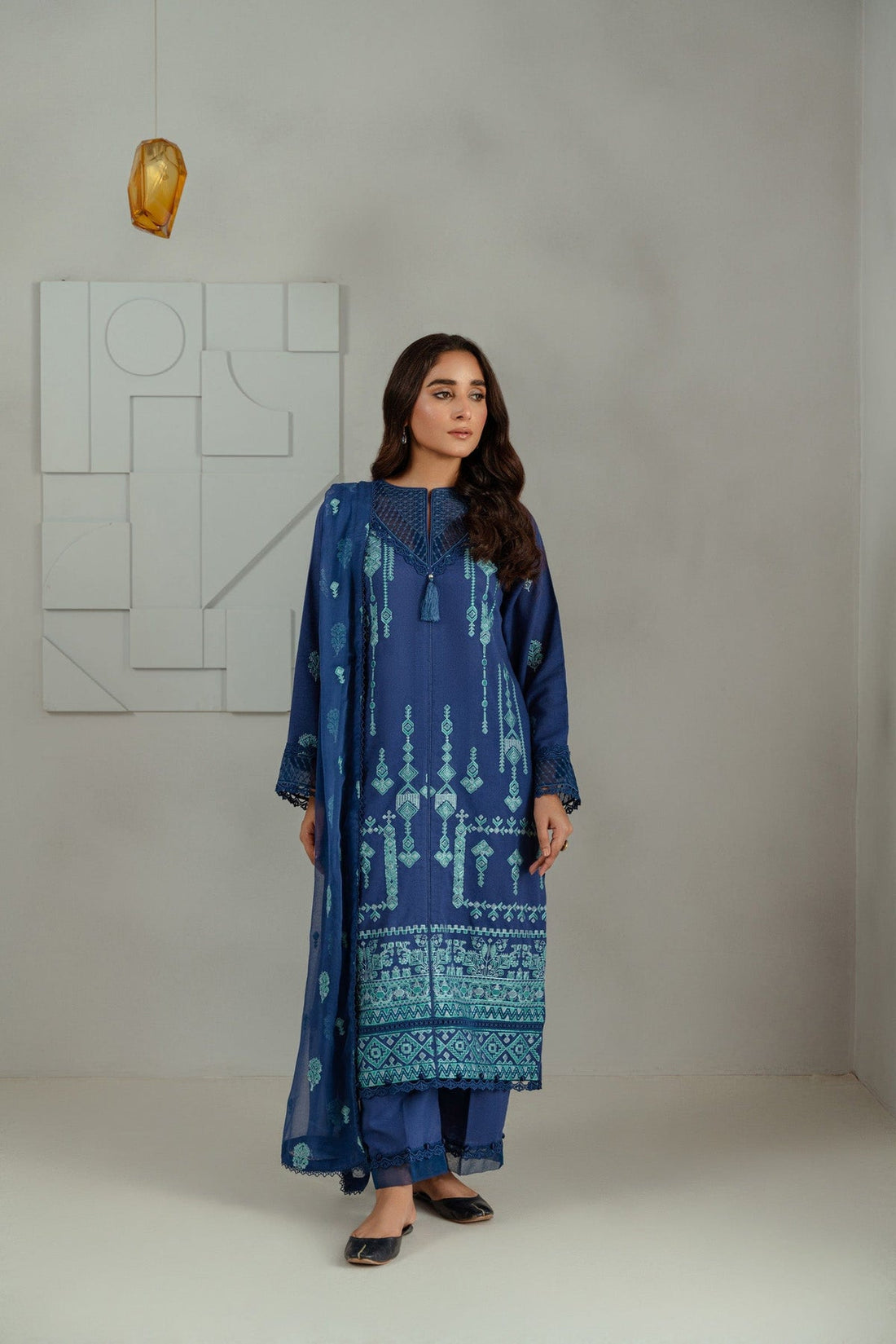 Taana Baana | Manzil Winter |  S3391A - by - Libasekhas UK - Registered Vendor of : Taana Baana - 100% Original Designer Dresss