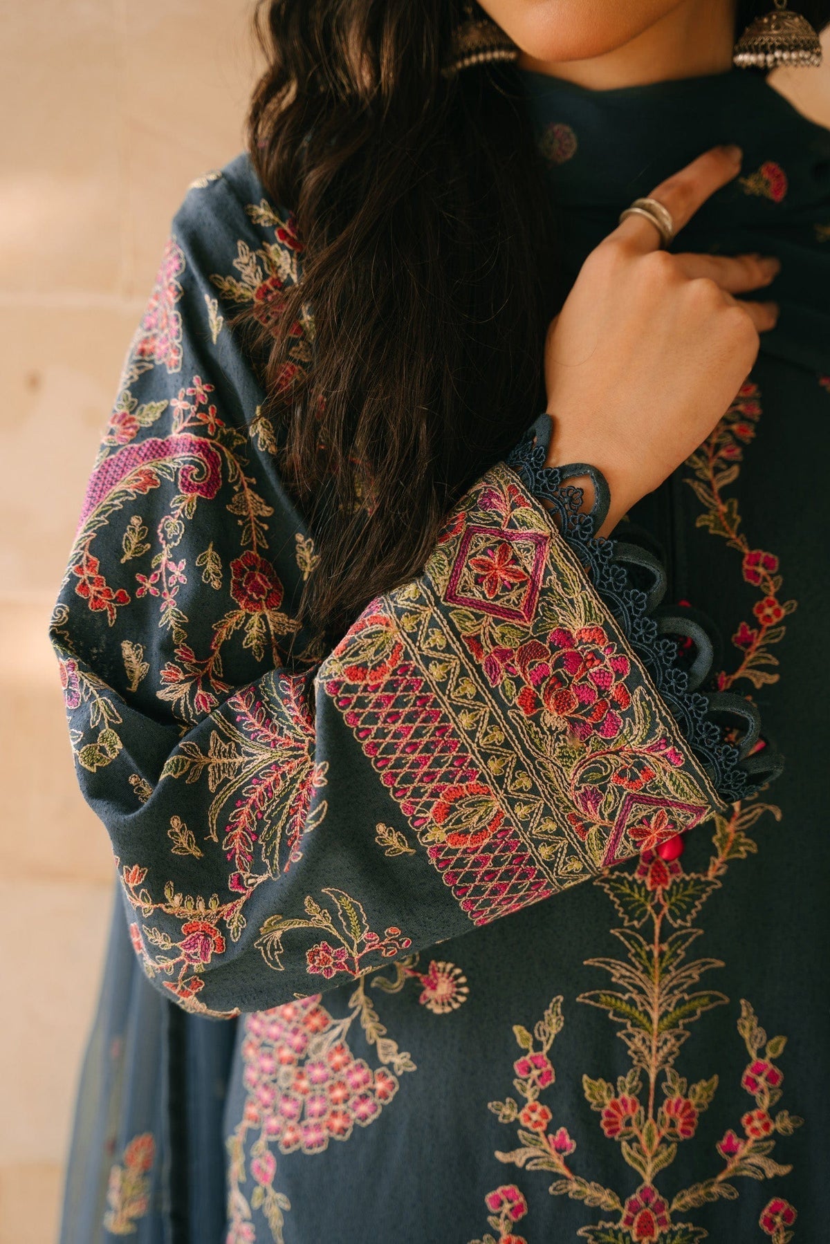 Taana Baana | Manzil Winter |  B3398 - by - Libasekhas UK - Registered Vendor of : Taana Baana - 100% Original Designer Dresss