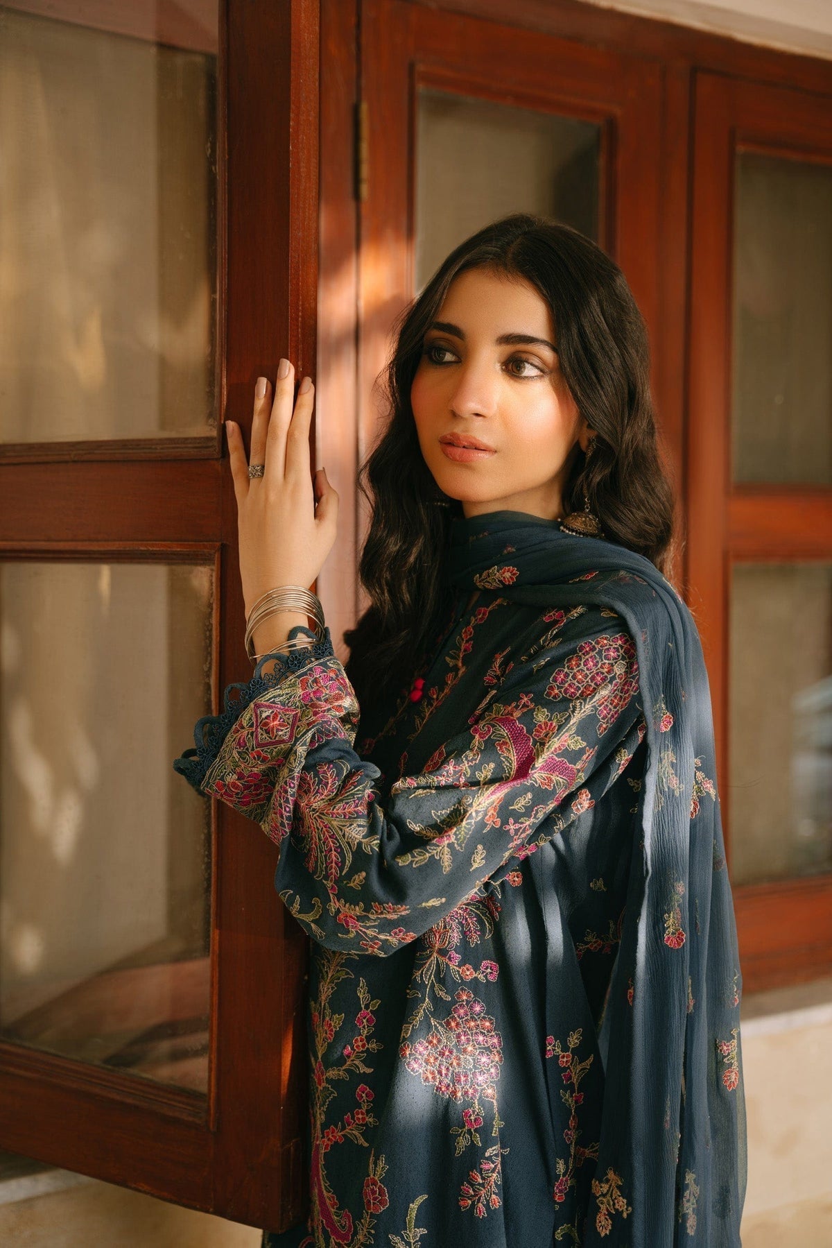 Taana Baana | Manzil Winter |  B3398 - by - Libasekhas UK - Registered Vendor of : Taana Baana - 100% Original Designer Dresss