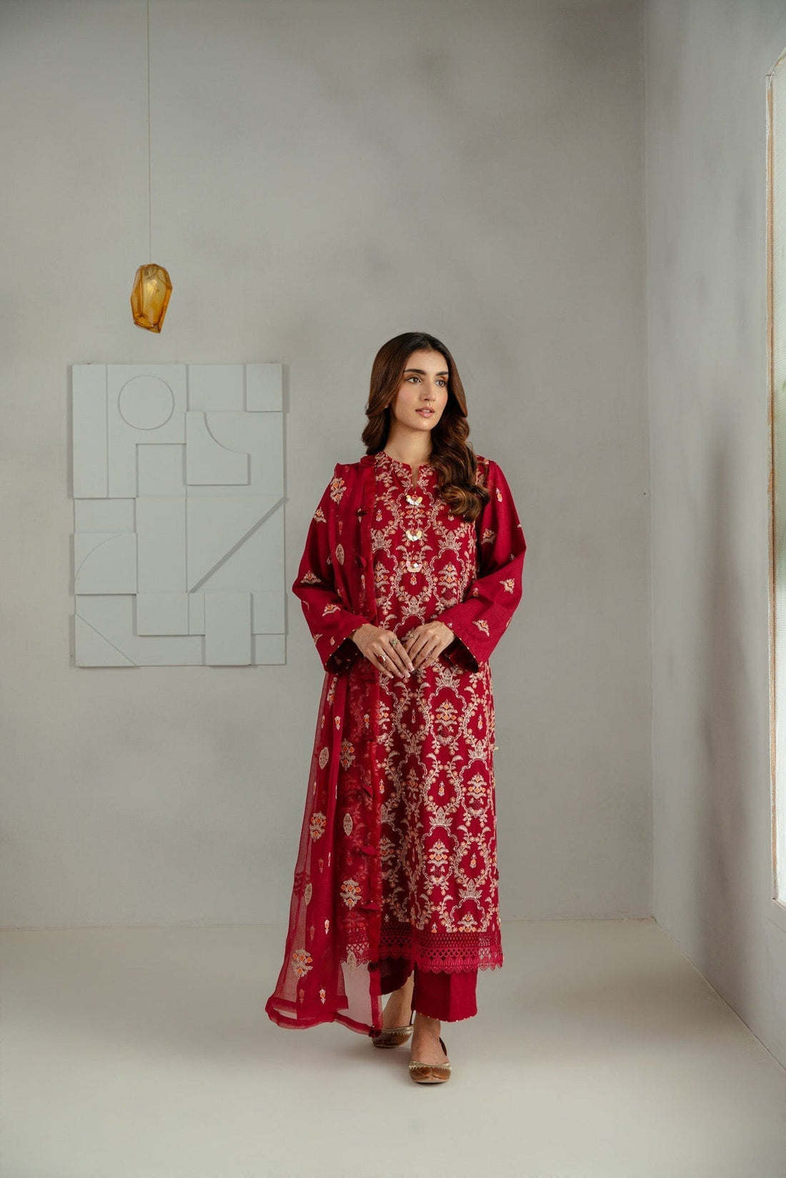 Taana Baana | Manzil Winter |  M3406A - by - Libasekhas UK - Registered Vendor of : Taana Baana - 100% Original Designer Dresss