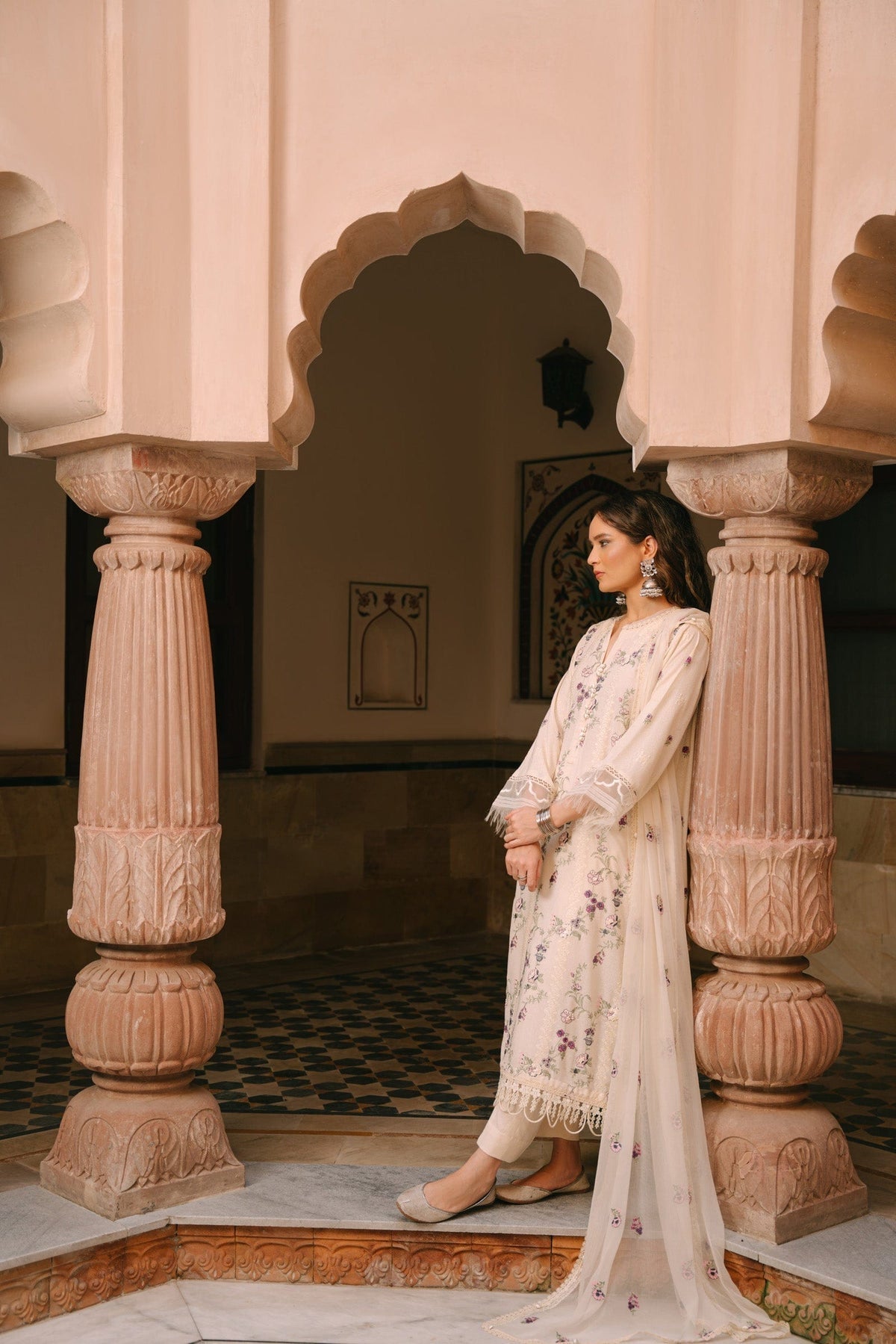 Taana Baana | Manzil Winter |  M3404A - by - Libasekhas UK - Registered Vendor of : Taana Baana - 100% Original Designer Dresss
