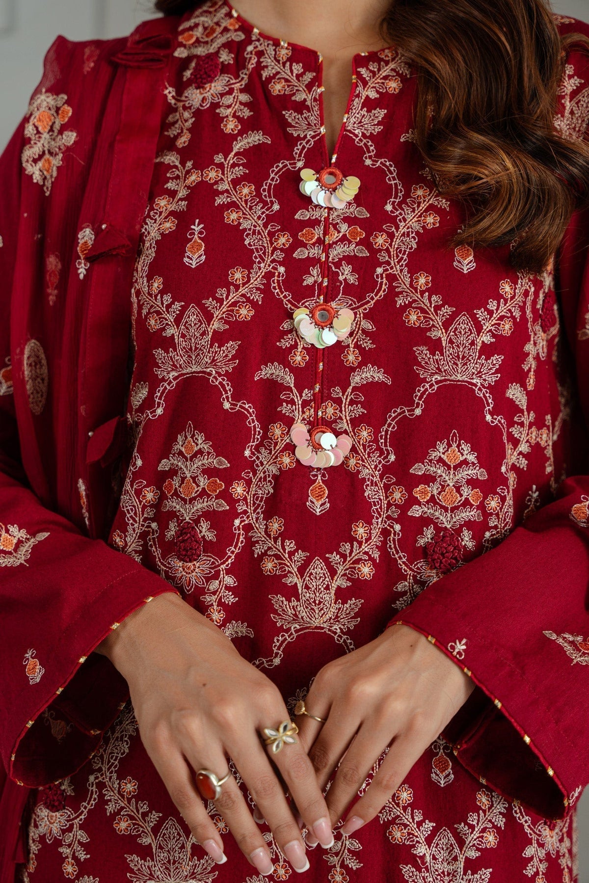 Taana Baana | Manzil Winter |  M3406A - by - Libasekhas UK - Registered Vendor of : Taana Baana - 100% Original Designer Dresss