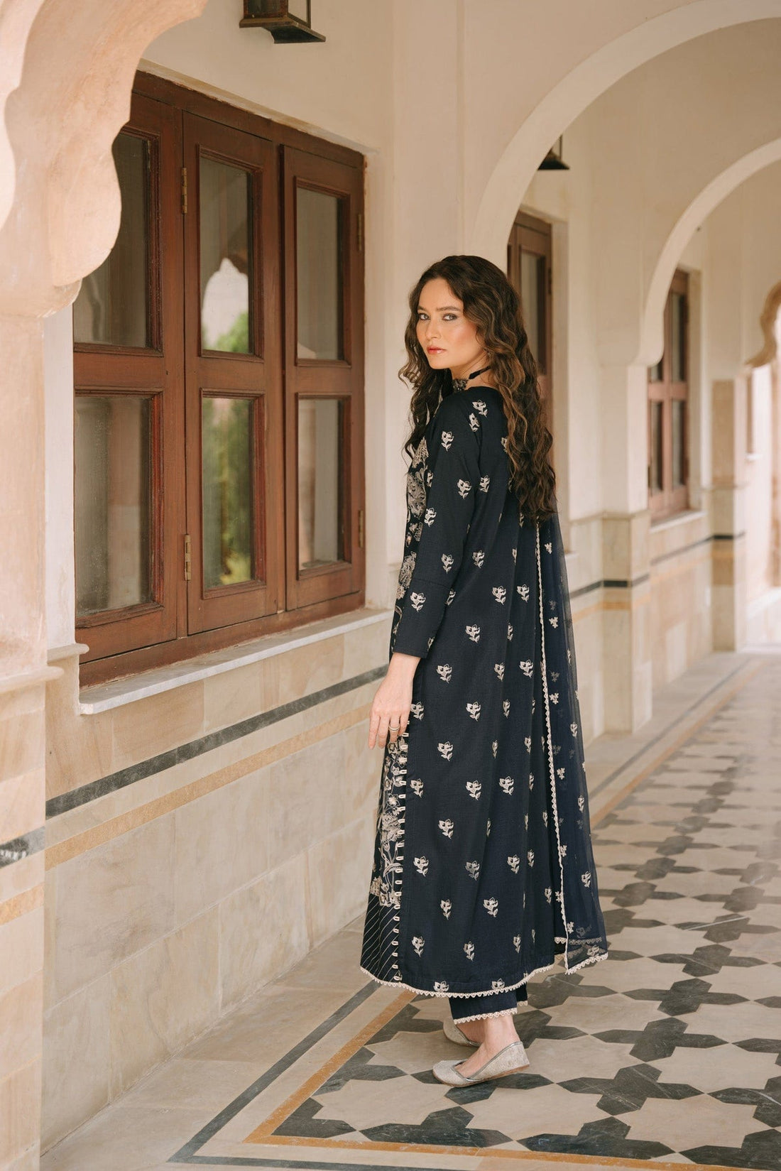 Taana Baana | Manzil Winter |  C3412B - by - Libasekhas UK - Registered Vendor of : Taana Baana - 100% Original Designer Dresss