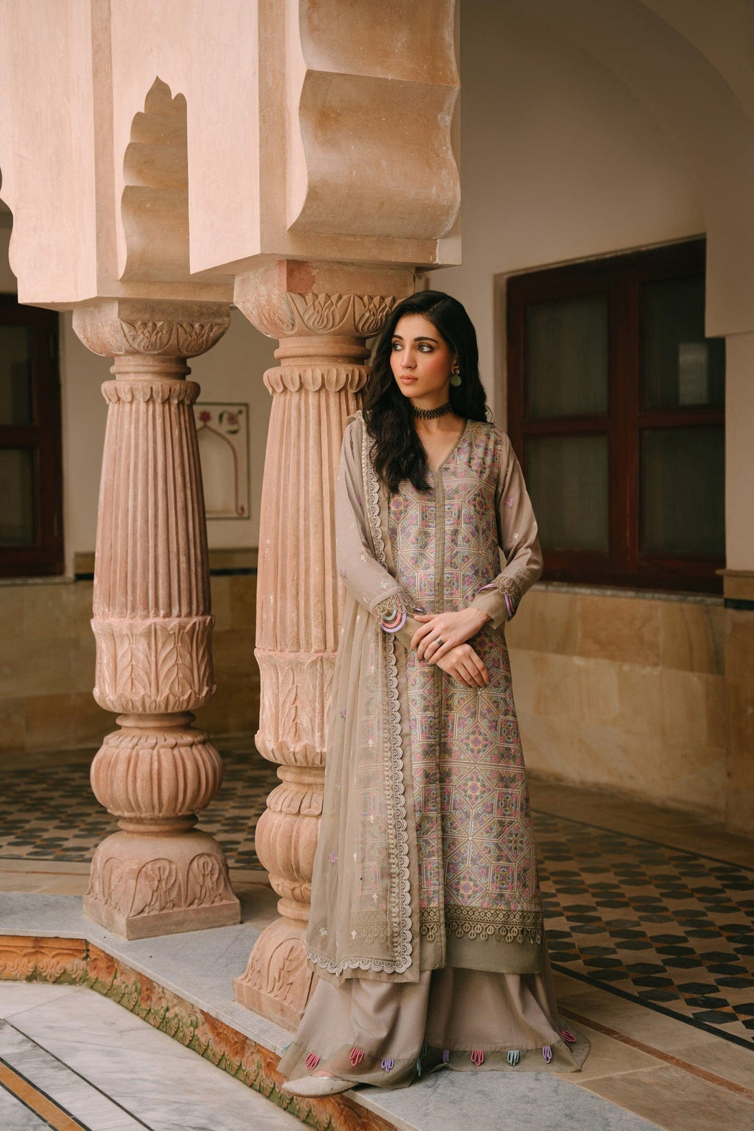 Taana Baana | Manzil Winter |  B3400B - by - Libasekhas UK - Registered Vendor of : Taana Baana - 100% Original Designer Dresss