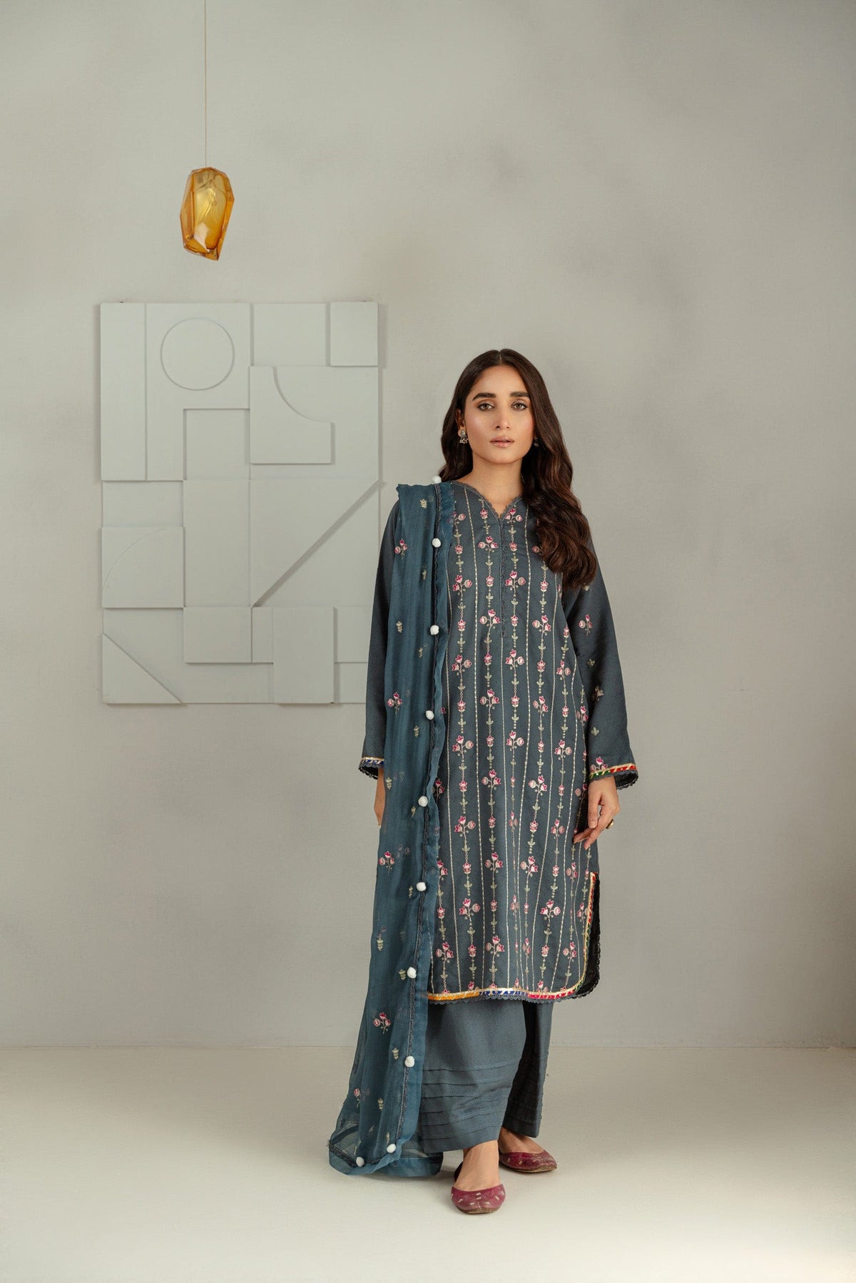 Taana Baana | Manzil Winter |  C3413A - by - Libasekhas UK - Registered Vendor of : Taana Baana - 100% Original Designer Dresss