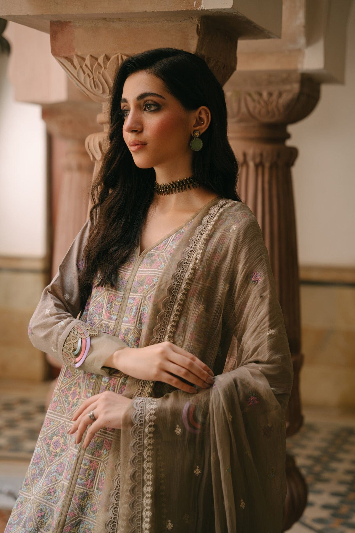 Taana Baana | Manzil Winter |  B3400B - by - Libasekhas UK - Registered Vendor of : Taana Baana - 100% Original Designer Dresss