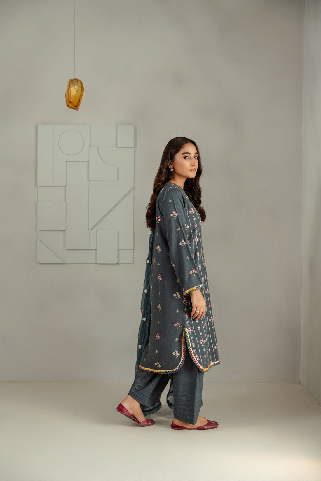 Taana Baana | Manzil Winter |  C3413A - by - Libasekhas UK - Registered Vendor of : Taana Baana - 100% Original Designer Dresss