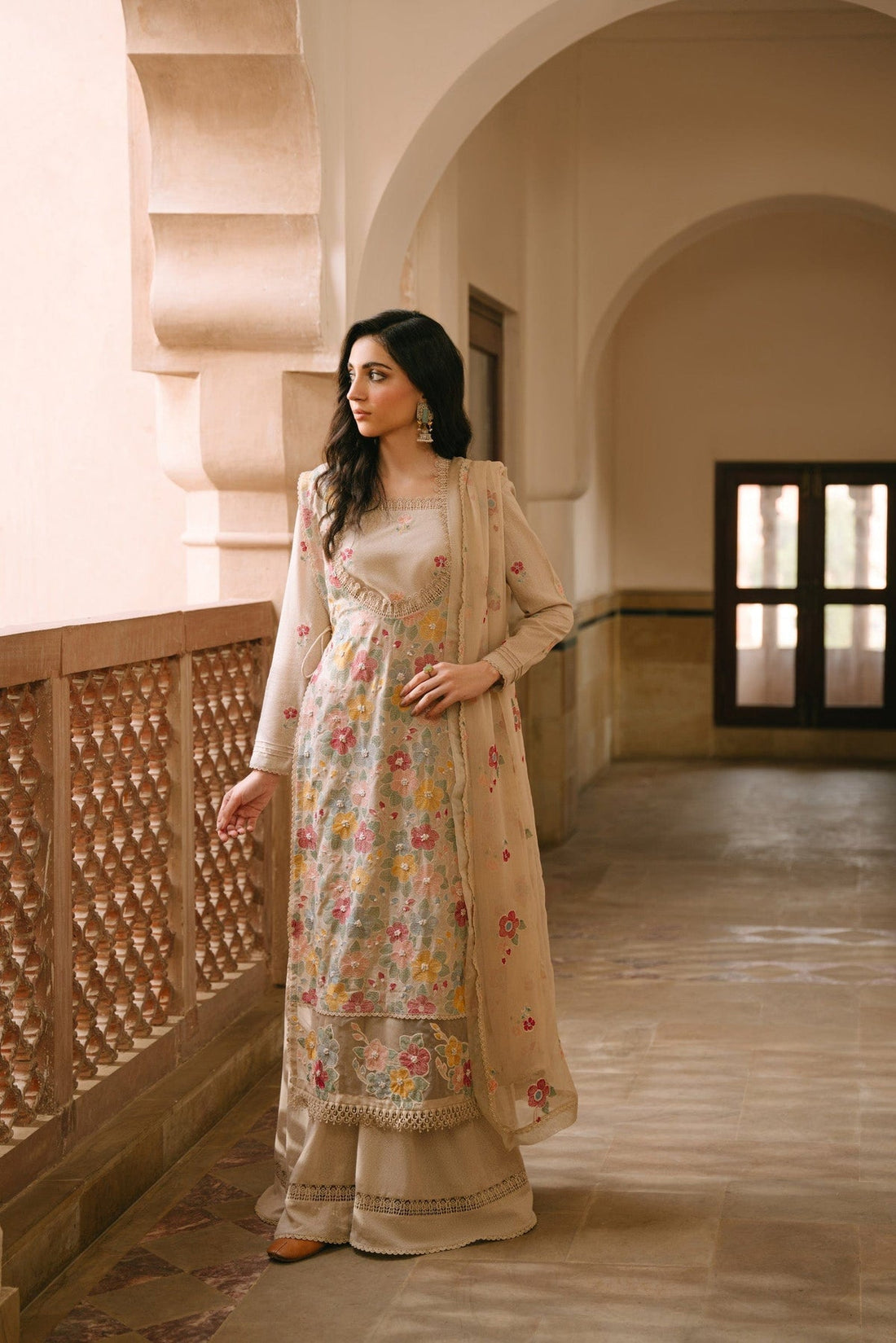 Taana Baana | Manzil Winter |  M3407A - by - Libasekhas UK - Registered Vendor of : Taana Baana - 100% Original Designer Dresss