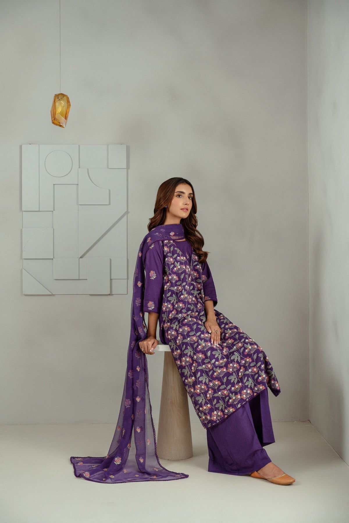 Taana Baana | Manzil Winter |  M3405B - by - Libasekhas UK - Registered Vendor of : Taana Baana - 100% Original Designer Dresss