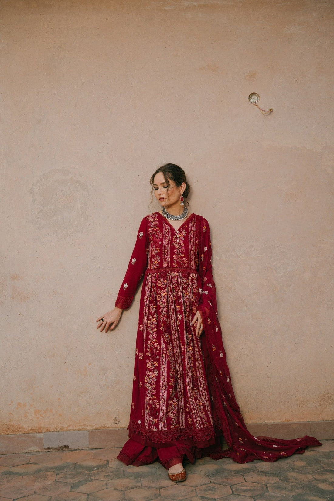 Taana Baana | Manzil Winter |  M3402B - by - Libasekhas UK - Registered Vendor of : Taana Baana - 100% Original Designer Dresss