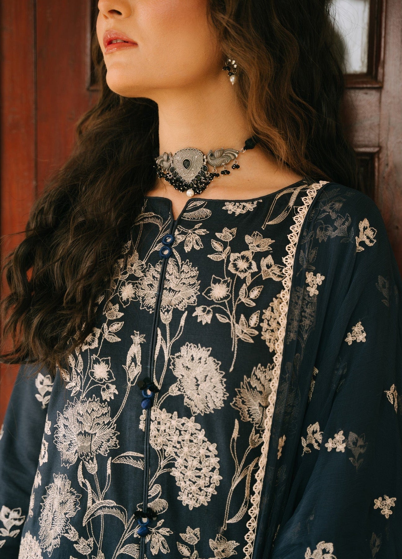 Taana Baana | Manzil Winter |  C3412B - by - Libasekhas UK - Registered Vendor of : Taana Baana - 100% Original Designer Dresss