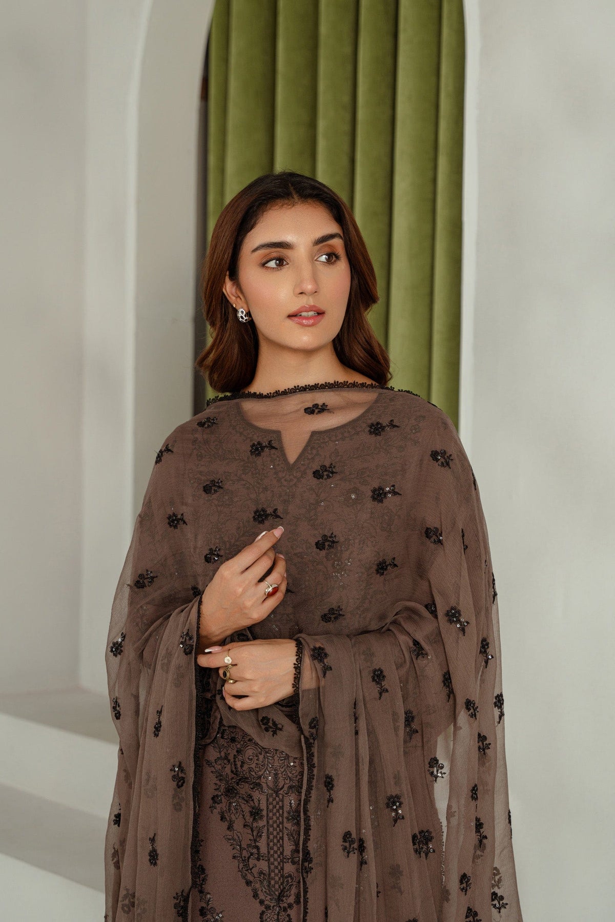 Taana Baana | Manzil Winter |  S3393 - by - Libasekhas UK - Registered Vendor of : Taana Baana - 100% Original Designer Dresss