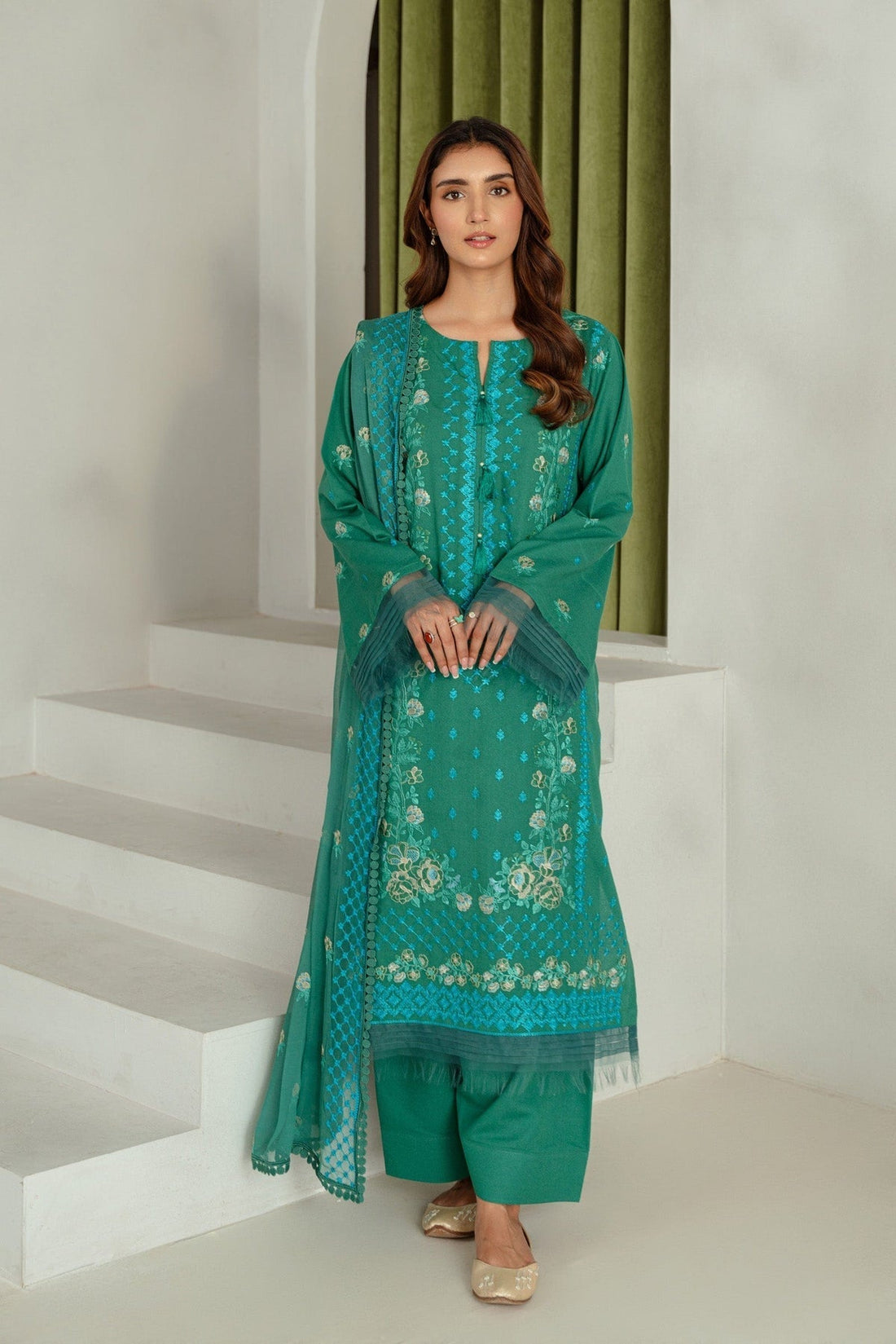 Taana Baana | Manzil Winter |  S3392 - by - Libasekhas UK - Registered Vendor of : Taana Baana - 100% Original Designer Dresss