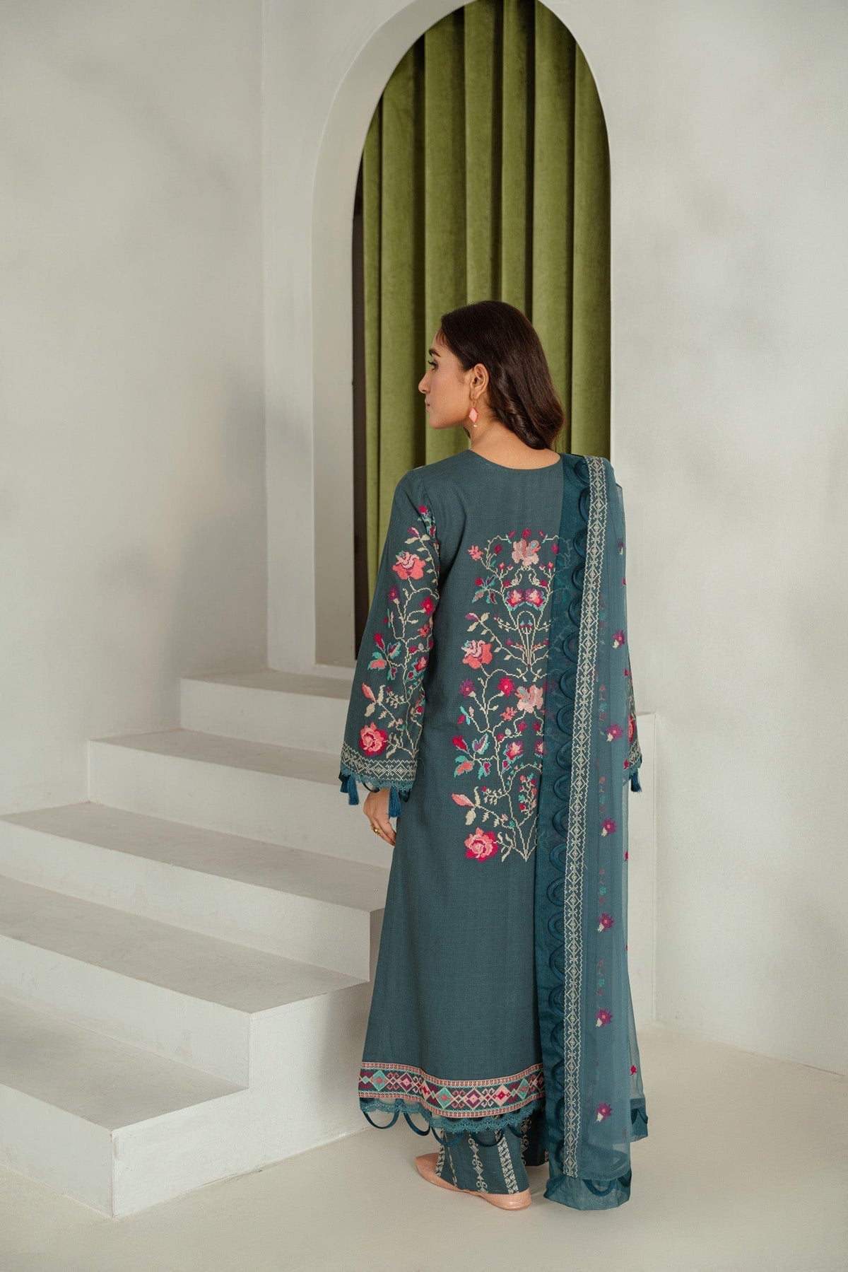 Taana Baana | Manzil Winter |  C3410B - by - Libasekhas UK - Registered Vendor of : Taana Baana - 100% Original Designer Dresss