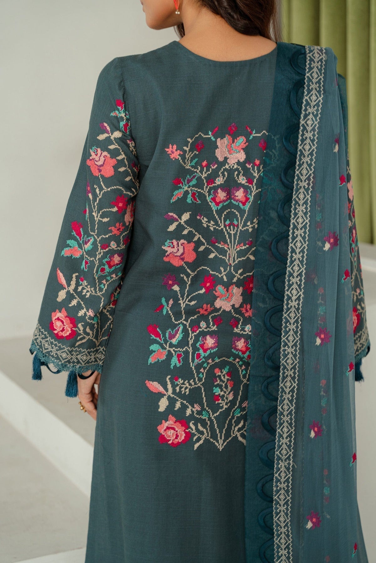 Taana Baana | Manzil Winter |  C3410B - by - Libasekhas UK - Registered Vendor of : Taana Baana - 100% Original Designer Dresss