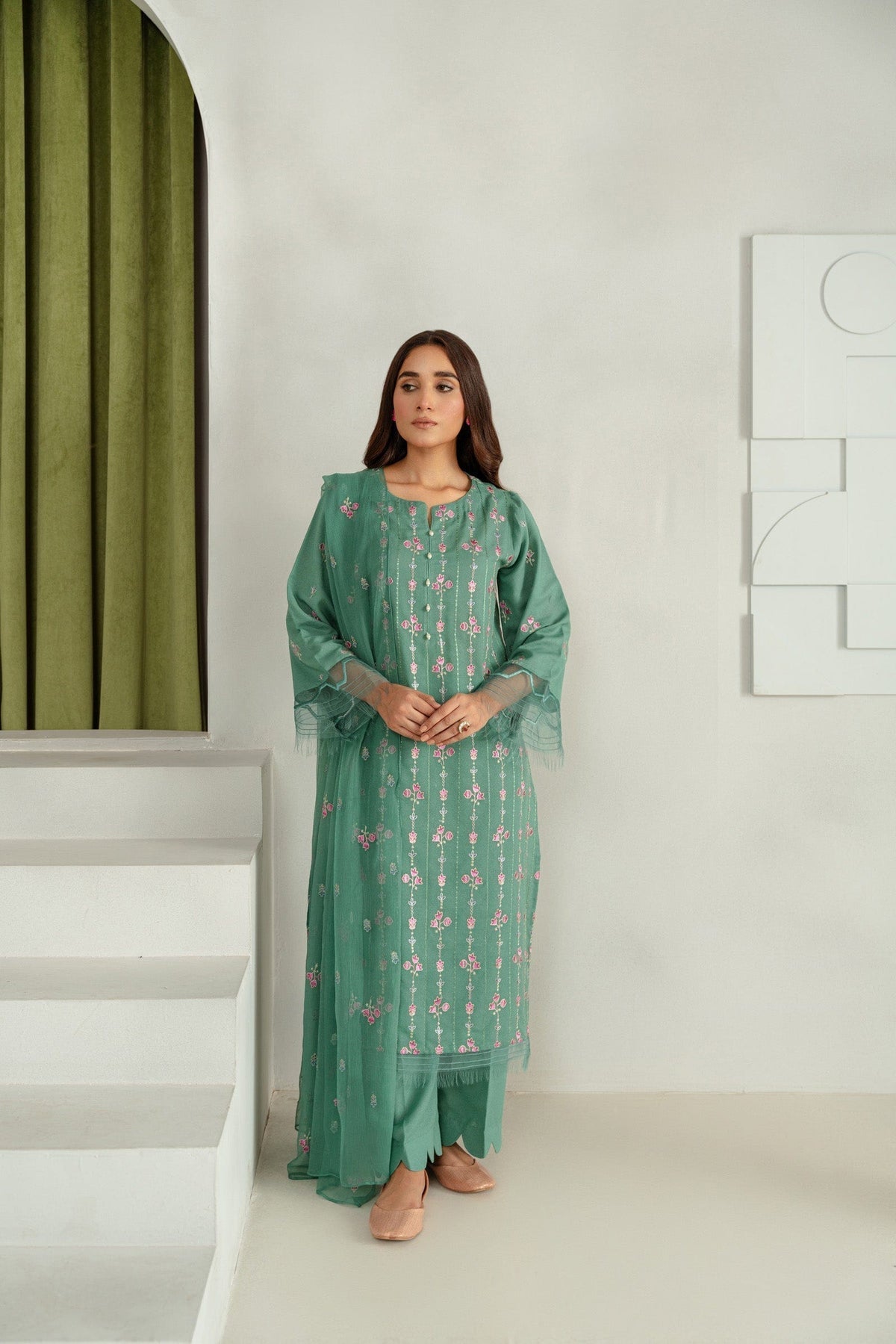 Taana Baana | Manzil Winter |  C3413B - by - Libasekhas UK - Registered Vendor of : Taana Baana - 100% Original Designer Dresss