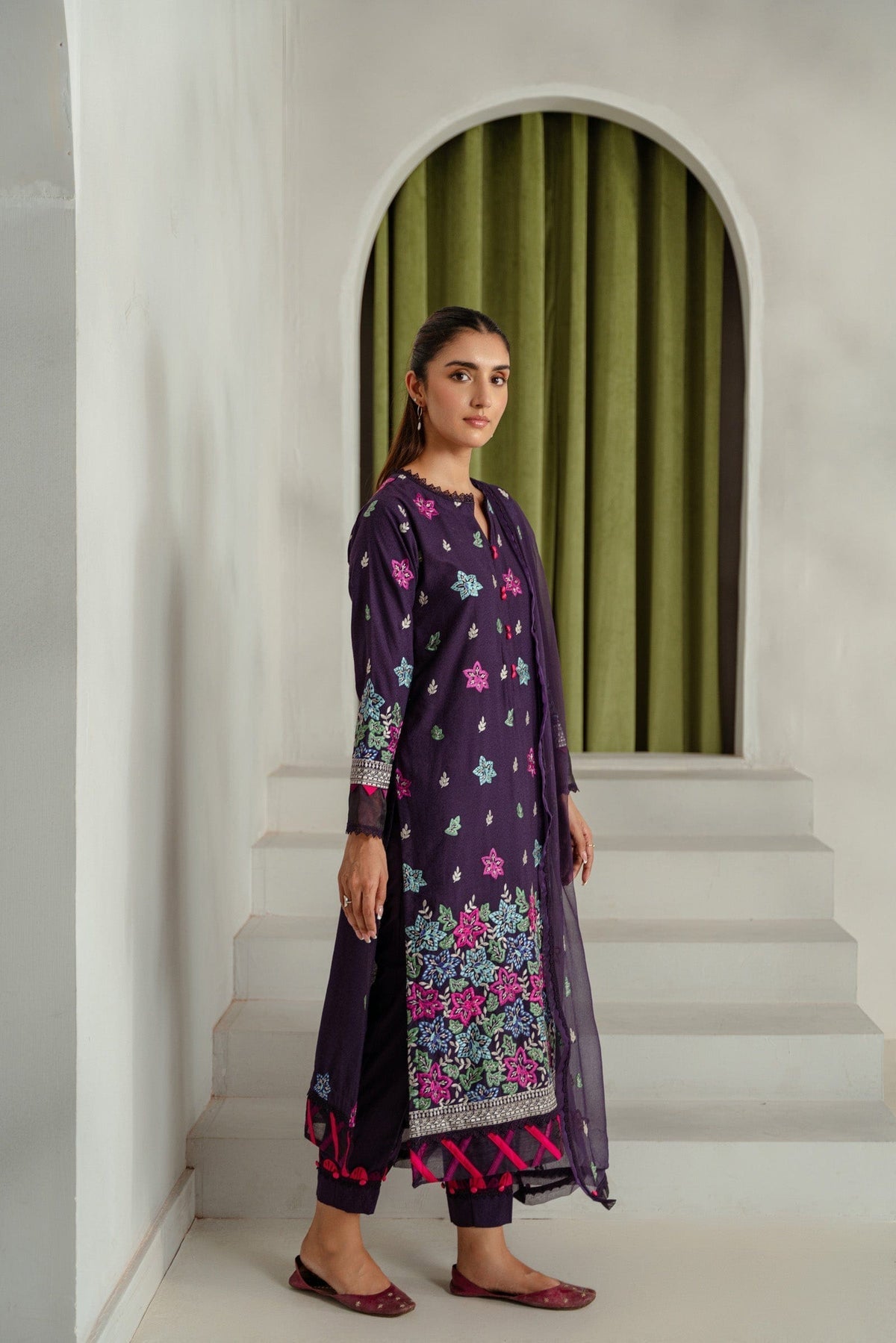 Taana Baana | Manzil Winter |  C3408B - by - Libasekhas UK - Registered Vendor of : Taana Baana - 100% Original Designer Dresss