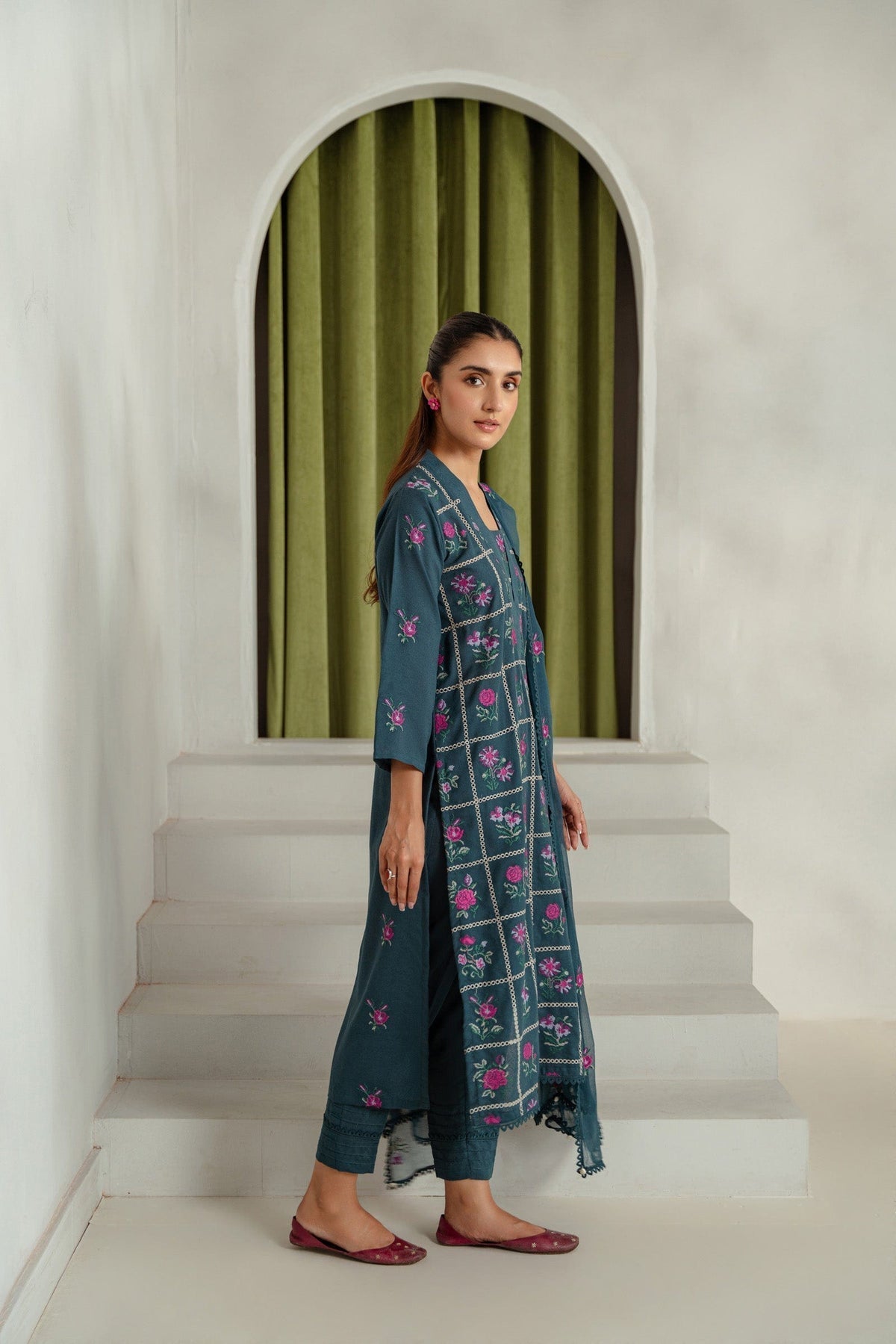 Taana Baana | Manzil Winter |  B3396 - by - Libasekhas UK - Registered Vendor of : Taana Baana - 100% Original Designer Dresss