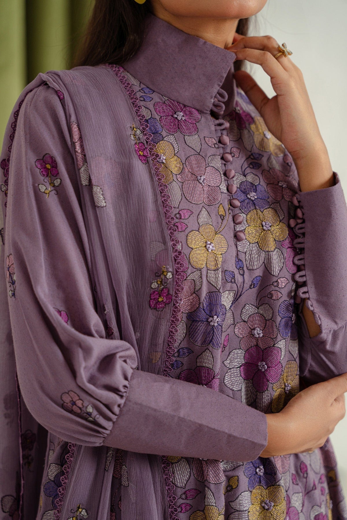 Taana Baana | Manzil Winter |  M3407B - by - Libasekhas UK - Registered Vendor of : Taana Baana - 100% Original Designer Dresss