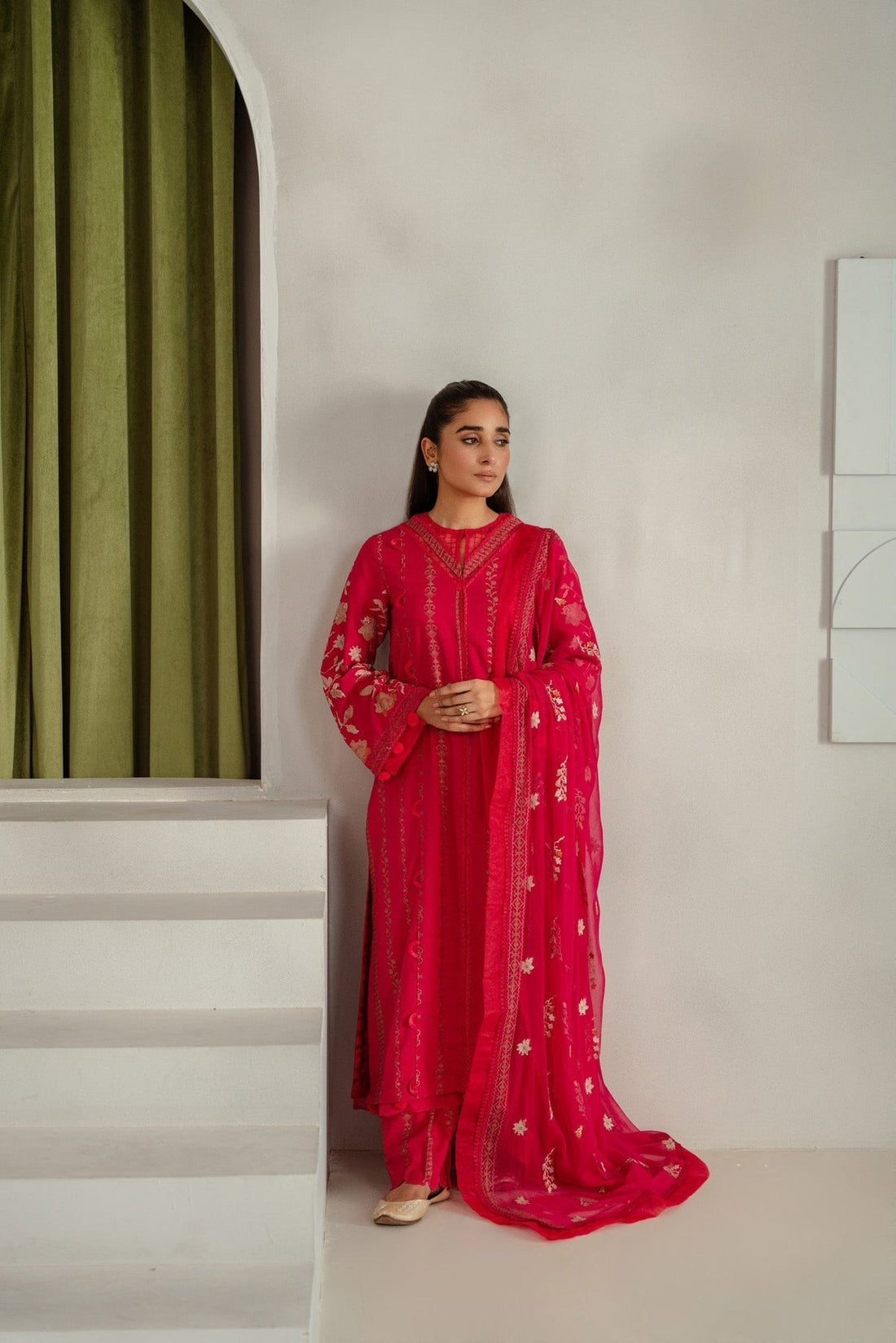 Taana Baana | Manzil Winter |  C3410A - by - Libasekhas UK - Registered Vendor of : Taana Baana - 100% Original Designer Dresss