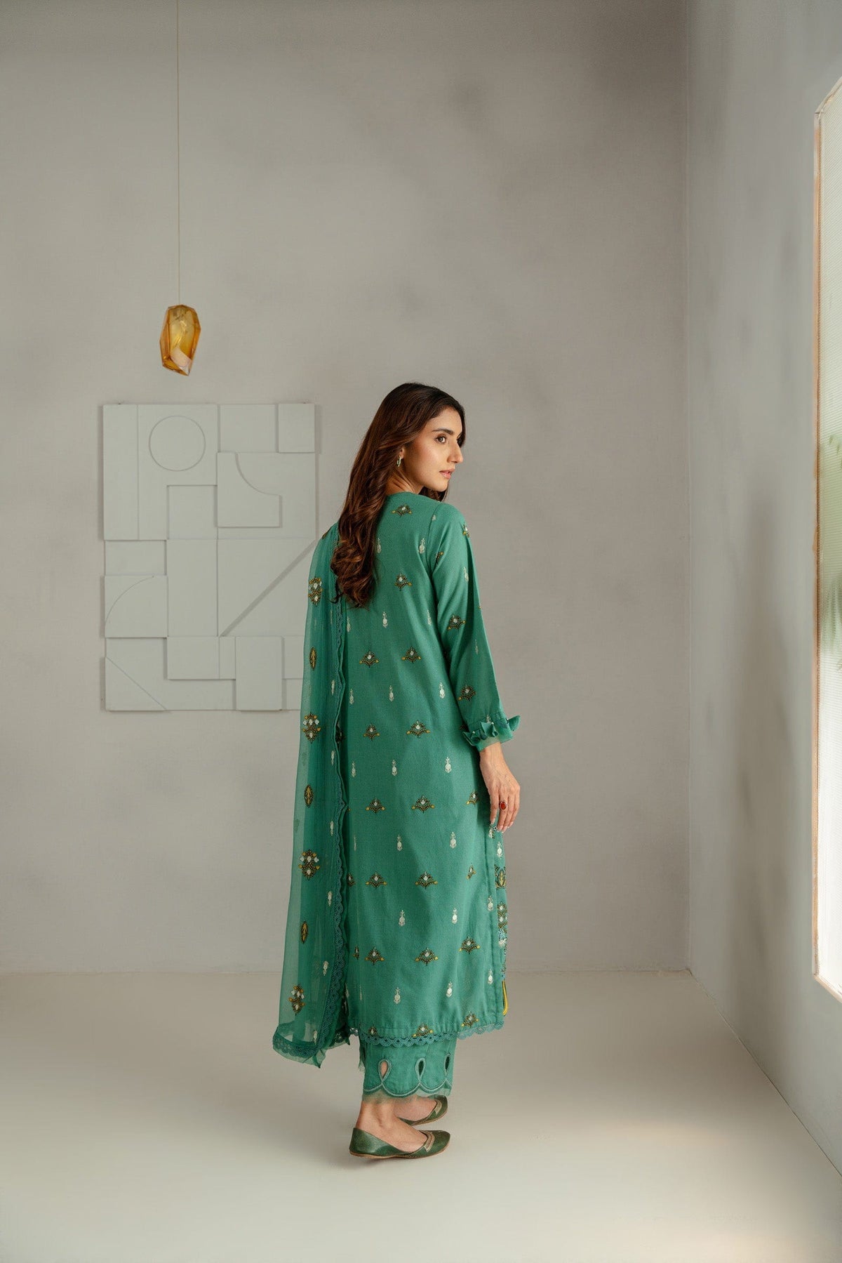 Taana Baana | Manzil Winter |  M3406B - by - Libasekhas UK - Registered Vendor of : Taana Baana - 100% Original Designer Dresss