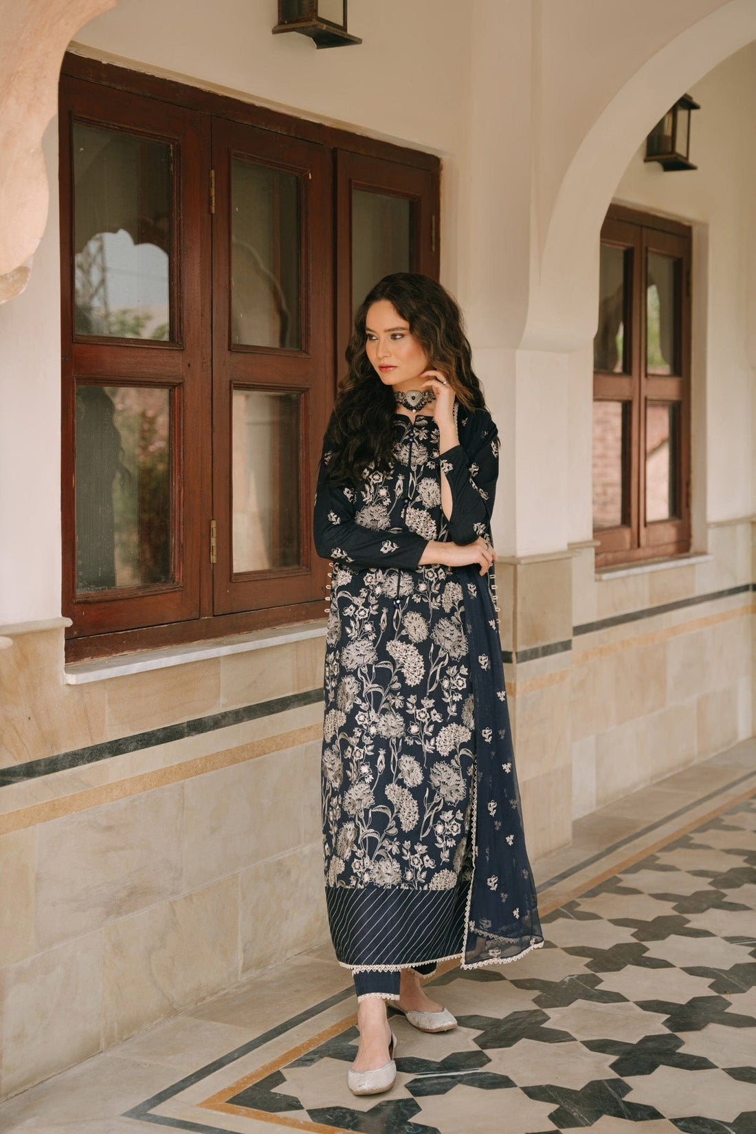 Taana Baana | Manzil Winter |  C3412B - by - Libasekhas UK - Registered Vendor of : Taana Baana - 100% Original Designer Dresss