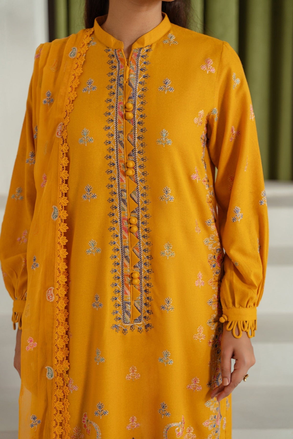 Taana Baana | Manzil Winter |  S3395A - by - Libasekhas UK - Registered Vendor of : Taana Baana - 100% Original Designer Dresss